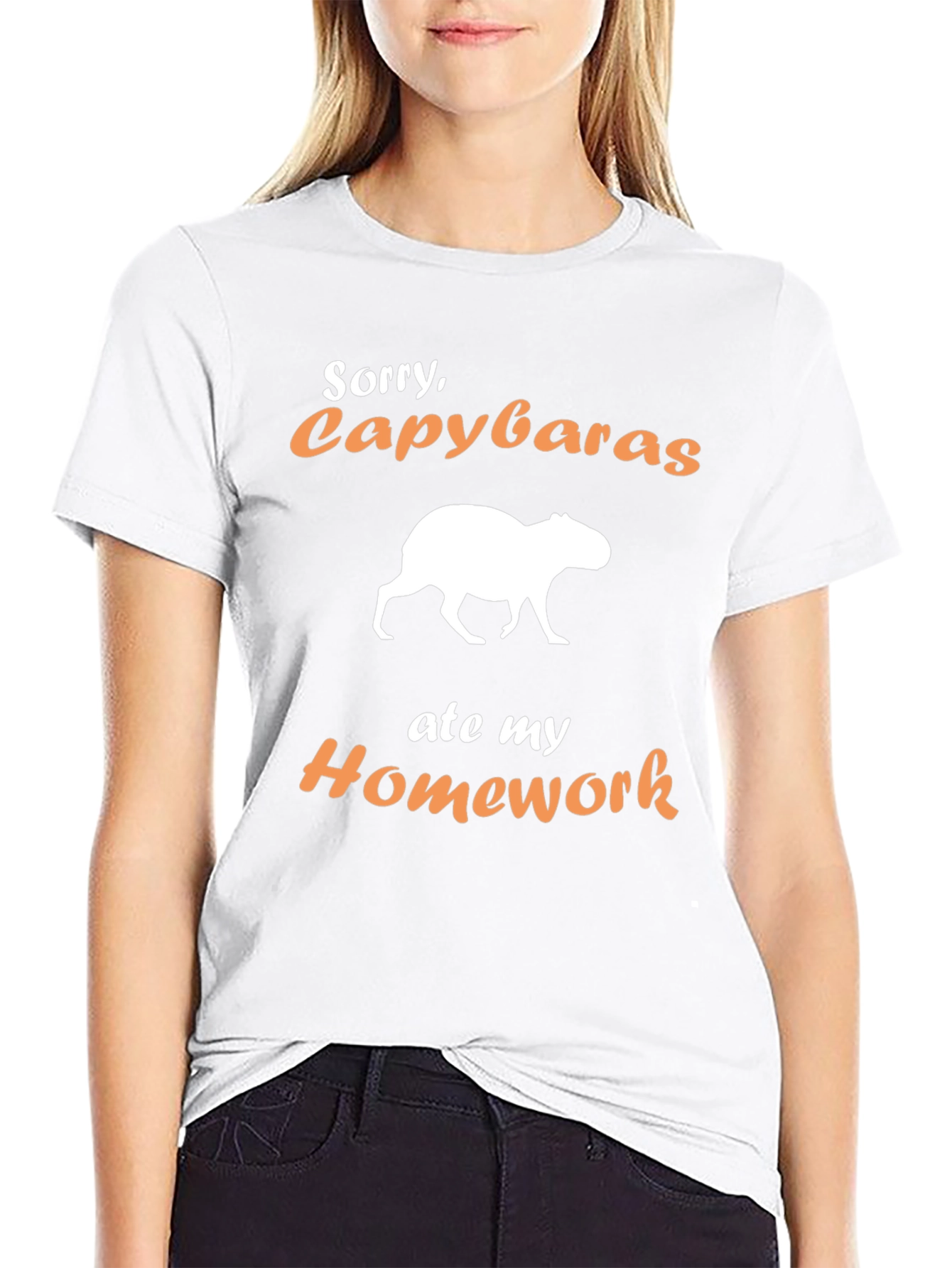 Funny Capybara Homework Excuse T-Shirt