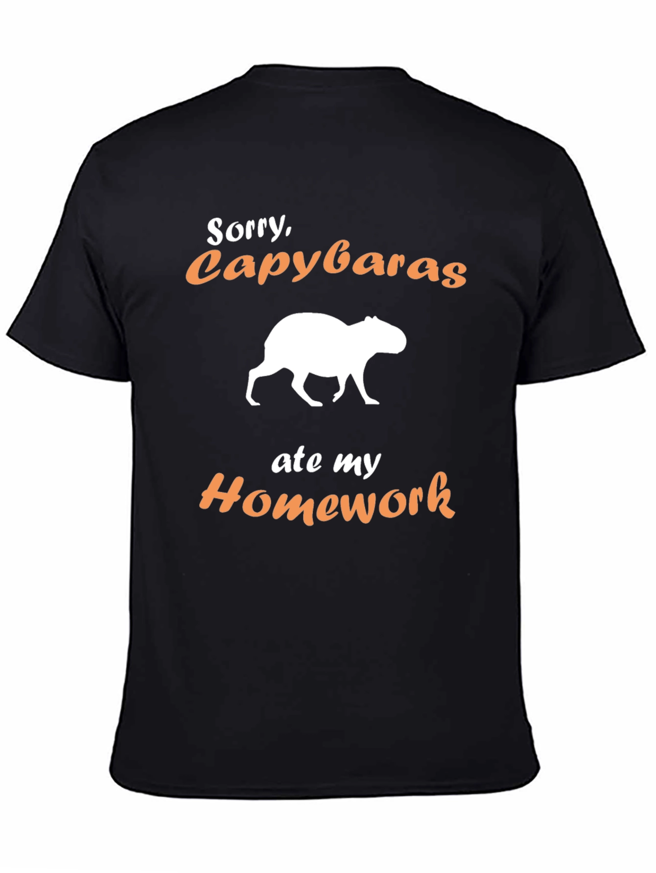 Funny Capybara Homework Excuse T-Shirt