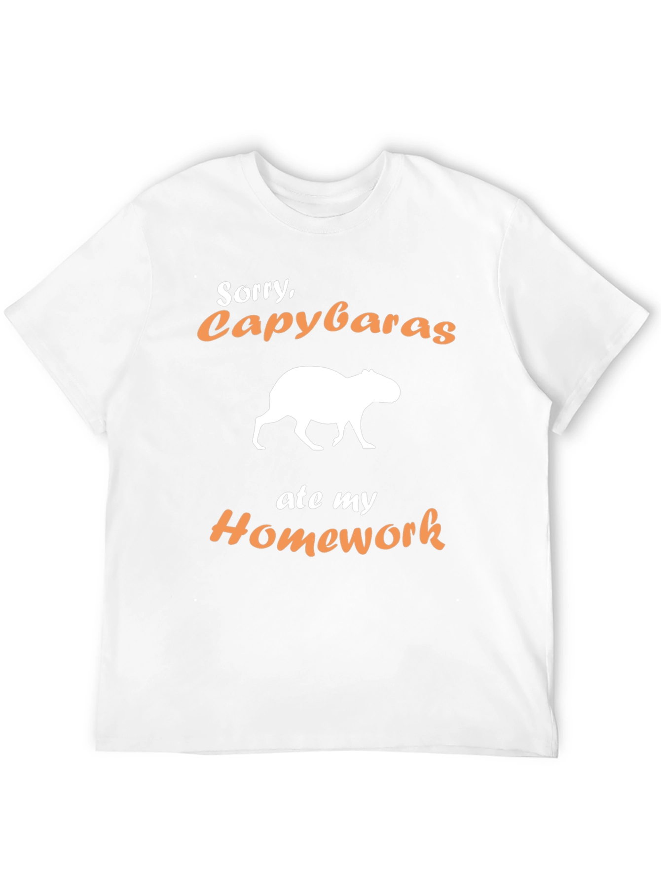 Funny Capybara Homework Excuse T-Shirt