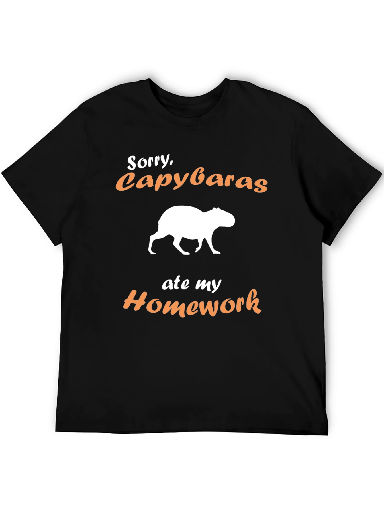 Funny Capybara Homework Excuse T-Shirt