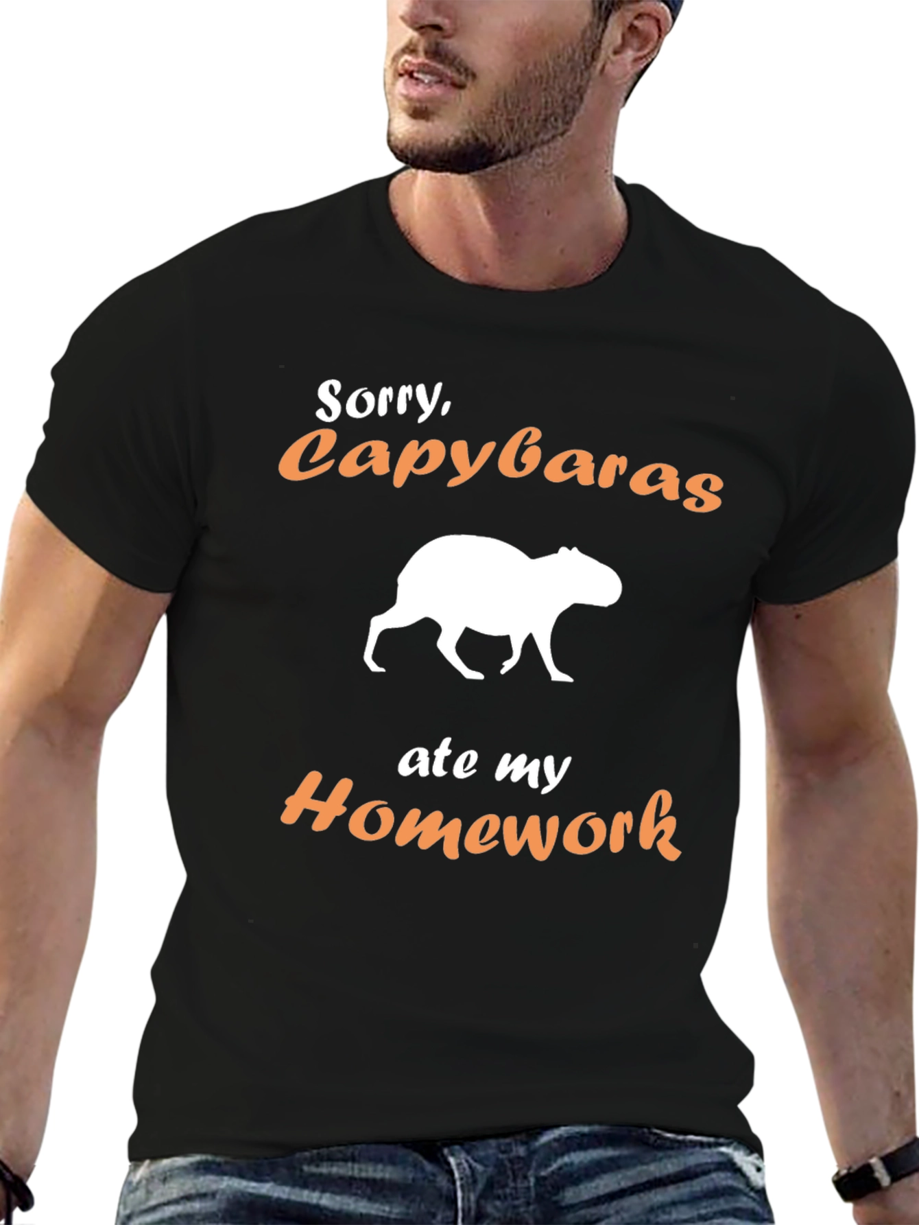 Funny Capybara Homework Excuse T-Shirt