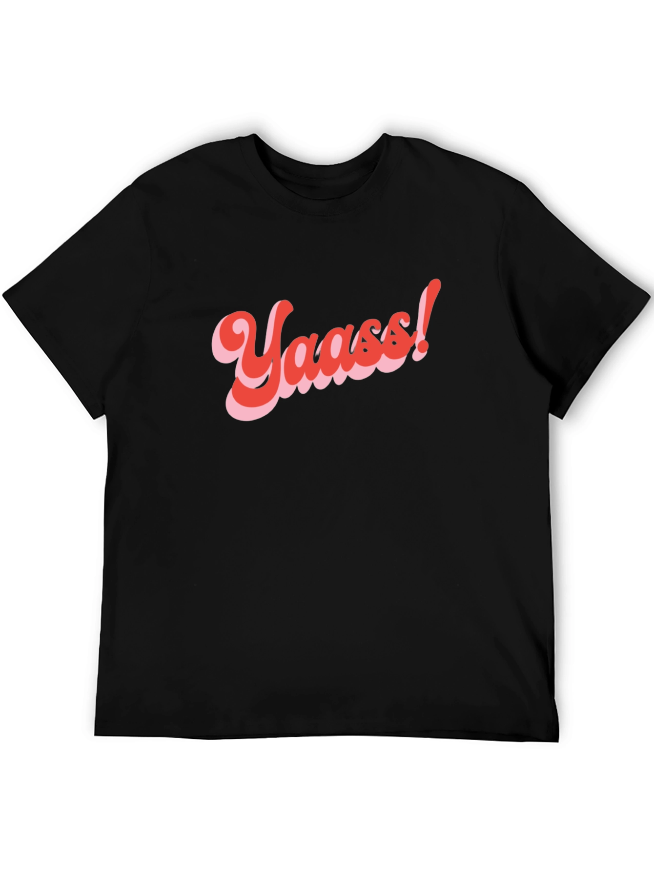 Yaass! Retro Graphic Tee - Trendy T-Shirt