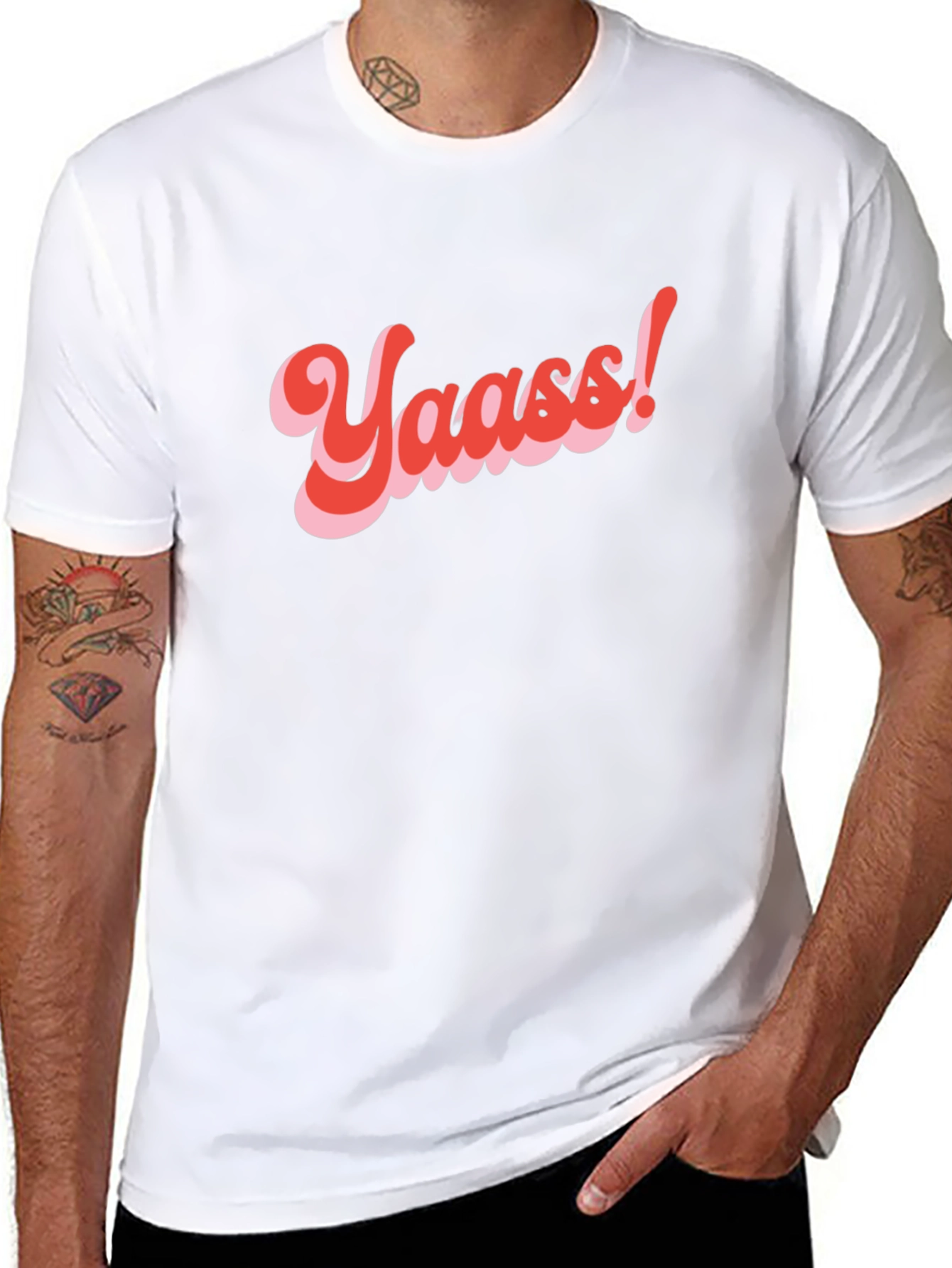 Yaass! Retro Graphic Tee - Trendy T-Shirt
