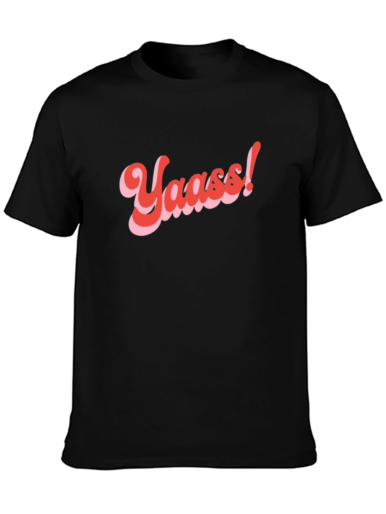 Yaass! Retro Graphic Tee - Trendy T-Shirt