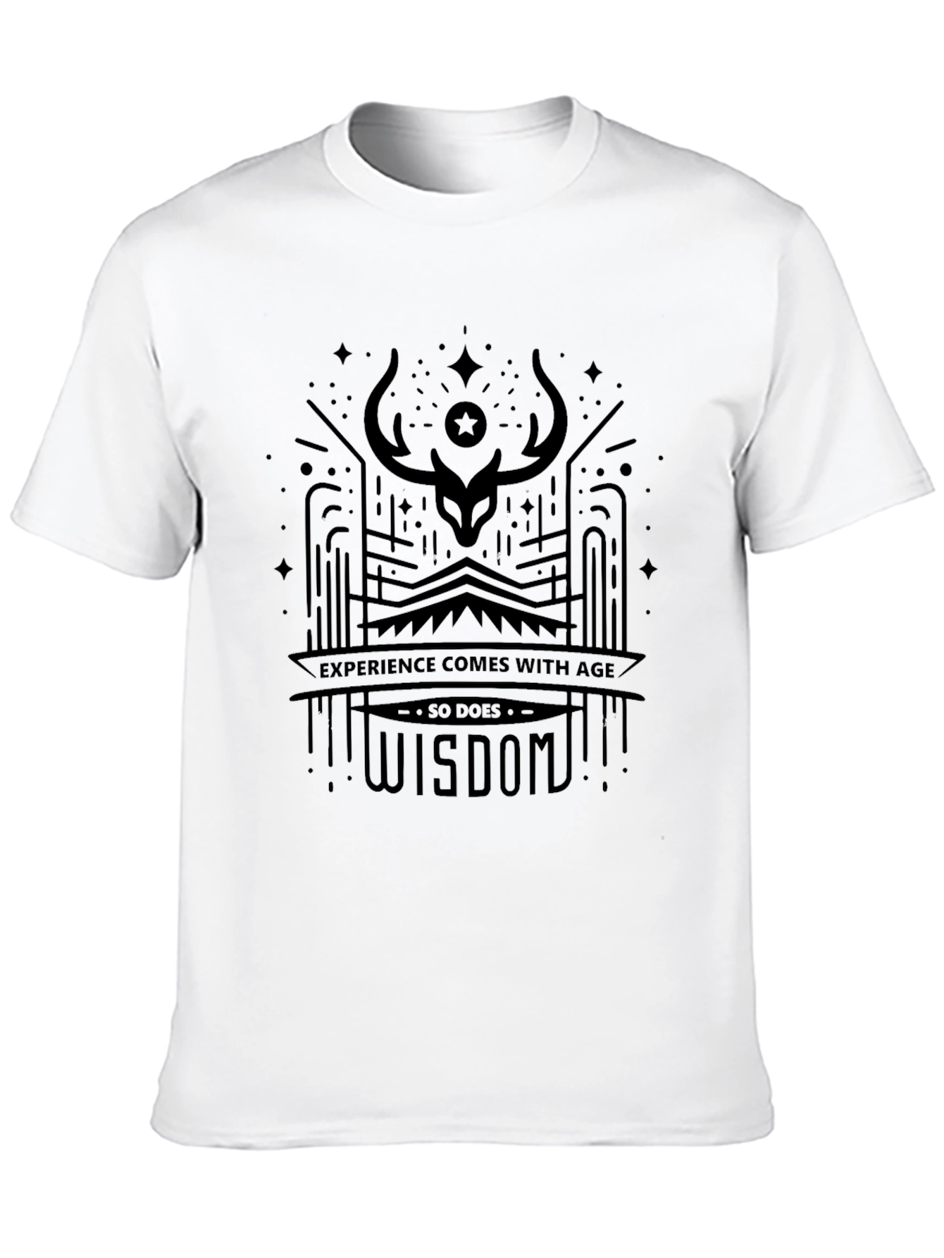 Experience & Wisdom Black Graphic Tee