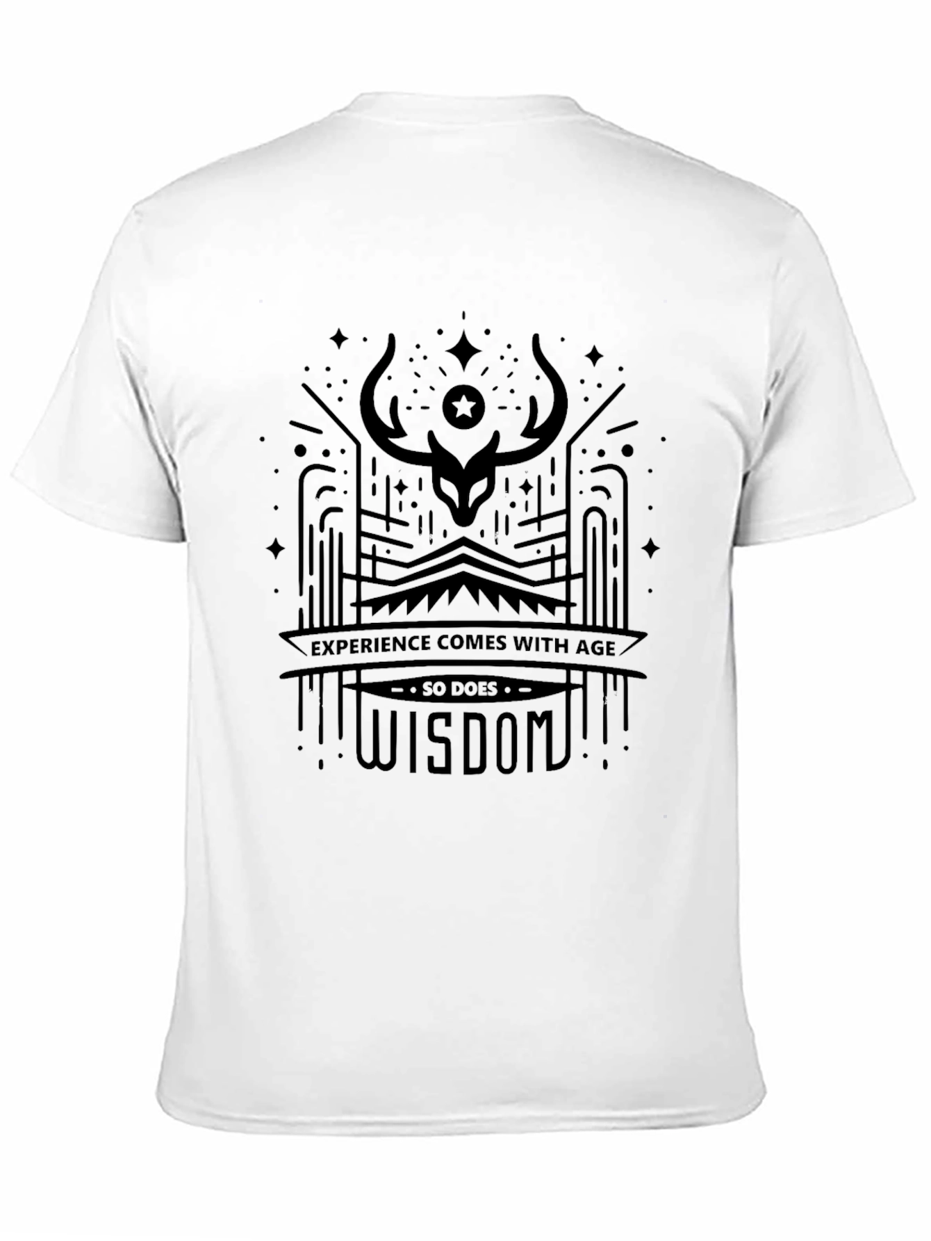 Experience & Wisdom Black Graphic Tee