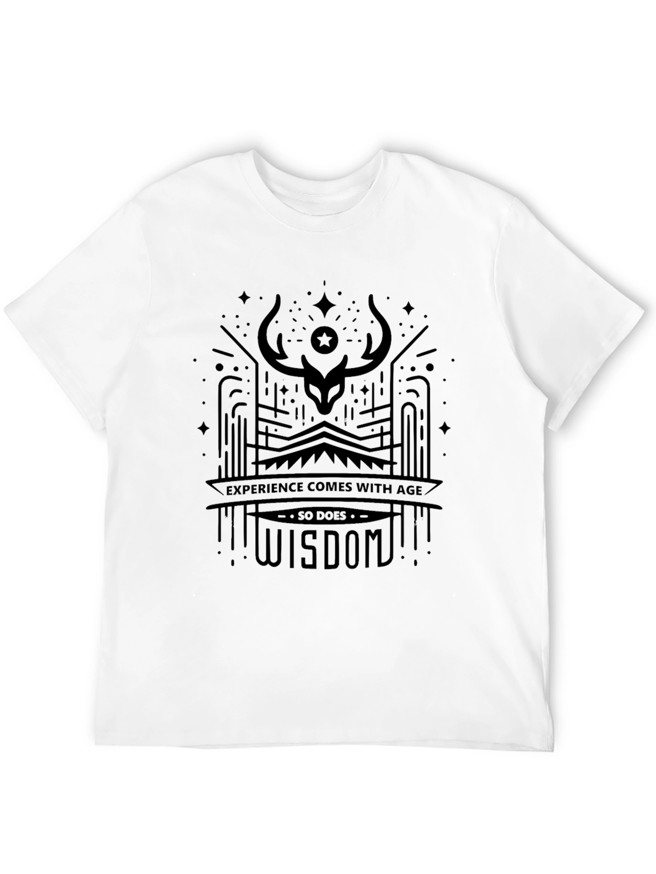 Experience & Wisdom Black Graphic Tee
