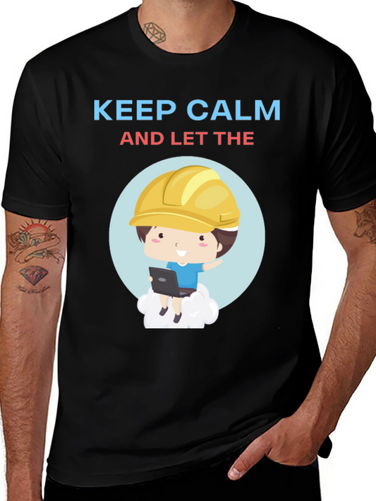 Keep Calm Engineer T-Shirt - Construction Worker Humor
