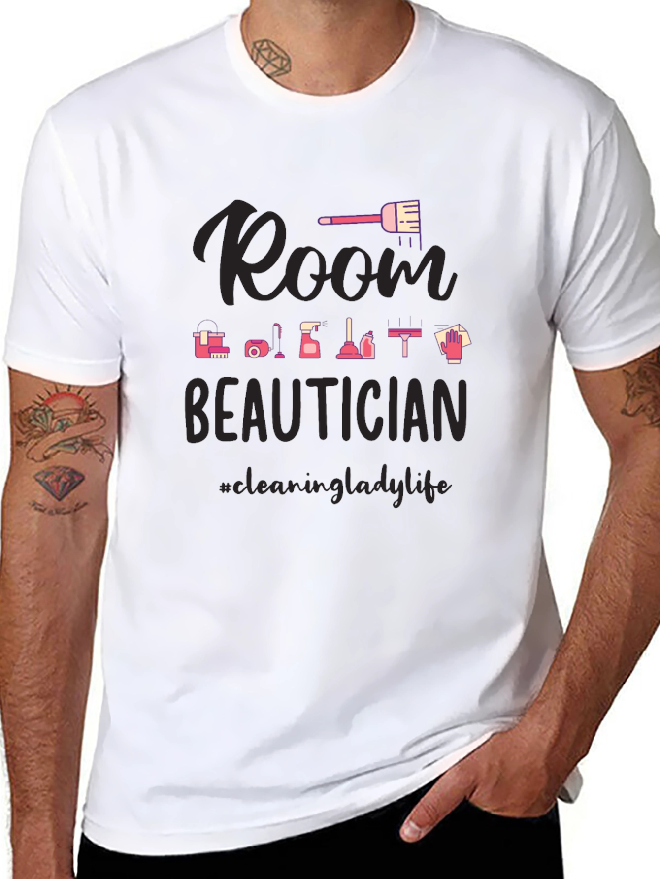 Room Beautician Black Graphic Tee