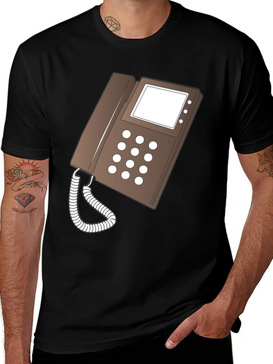 Retro Phone Graphic T-Shirt - Classic Style