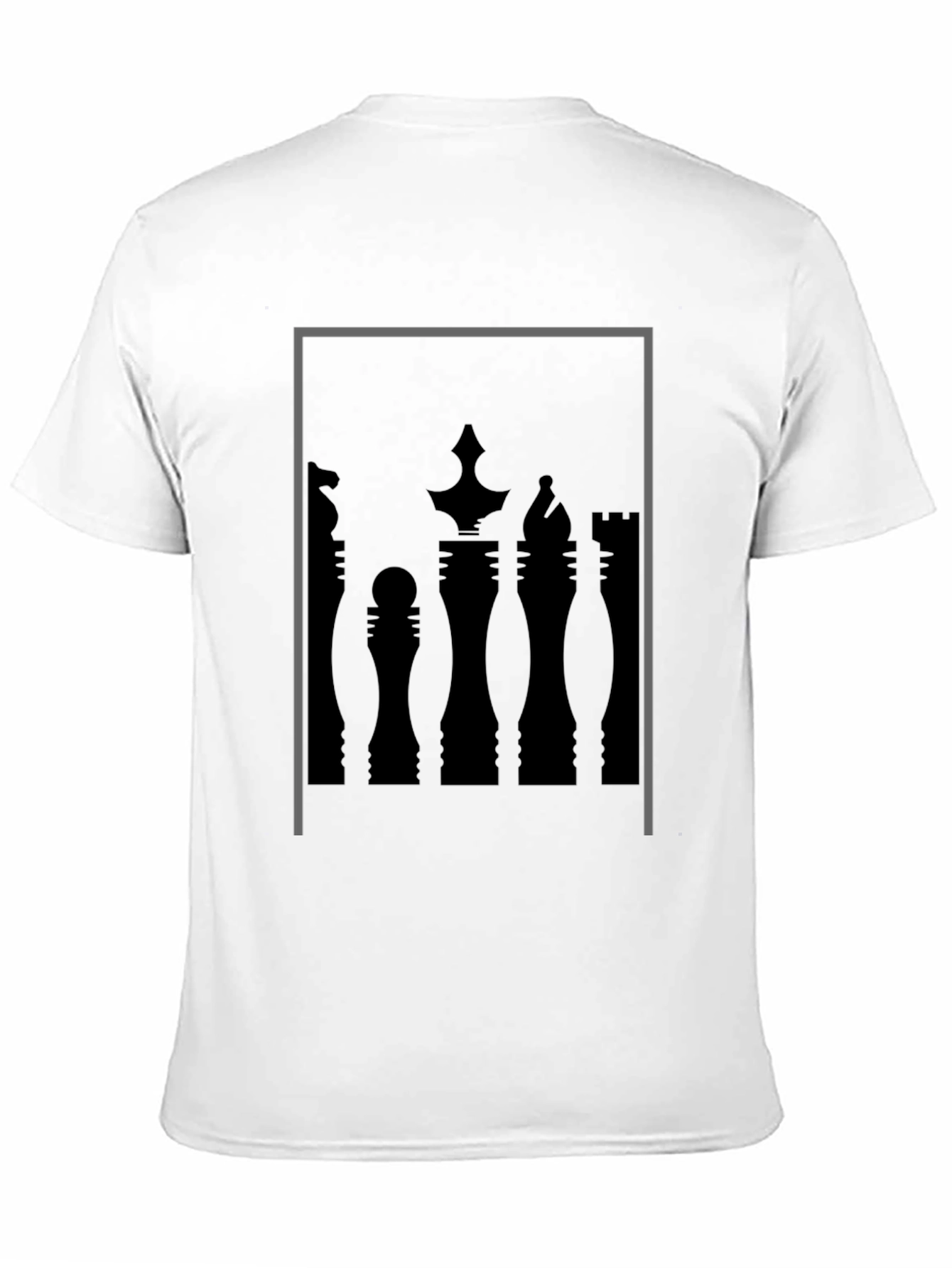 Chess Piece Silhouette Graphic T-Shirt