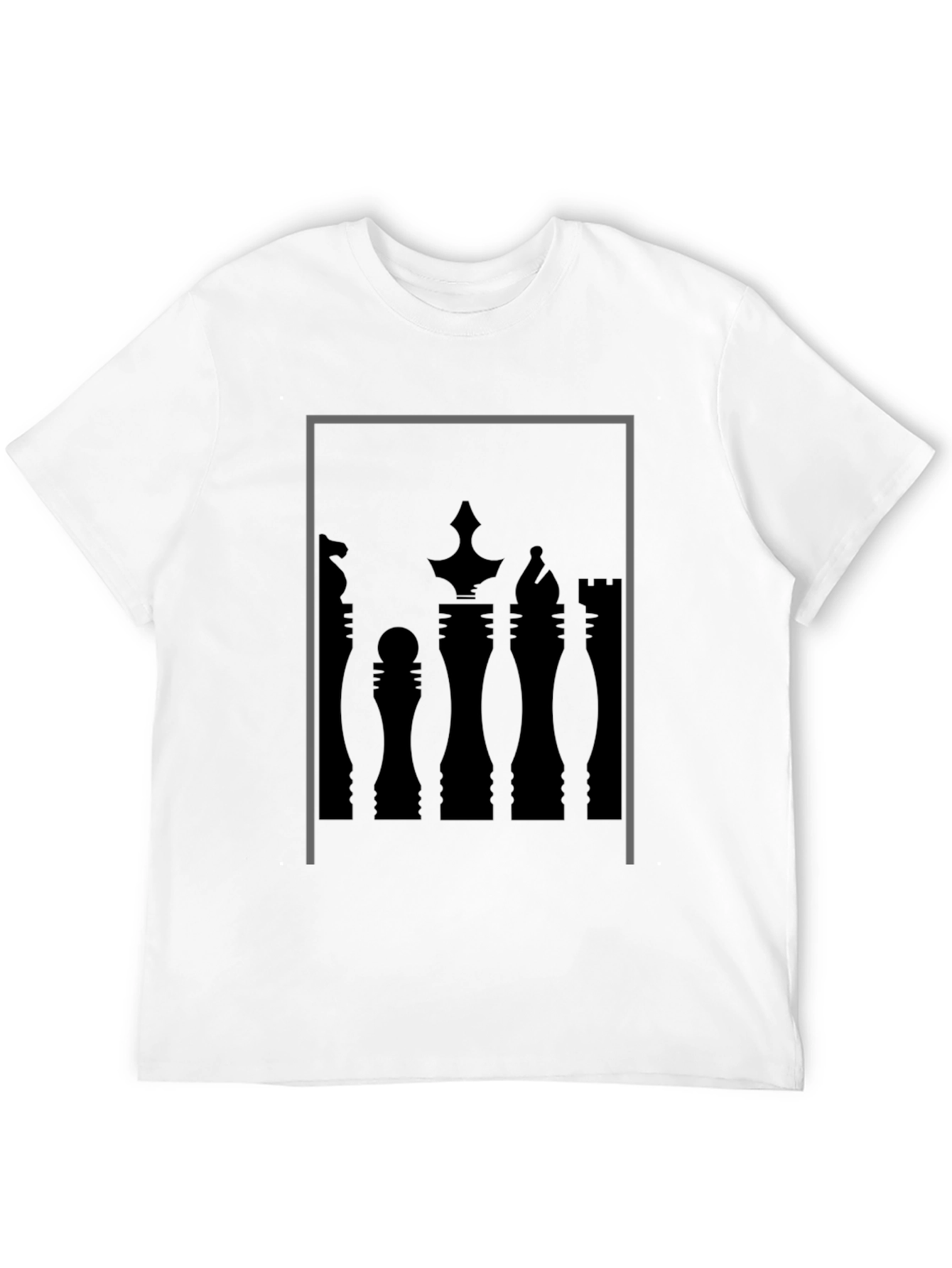 Chess Piece Silhouette Graphic T-Shirt