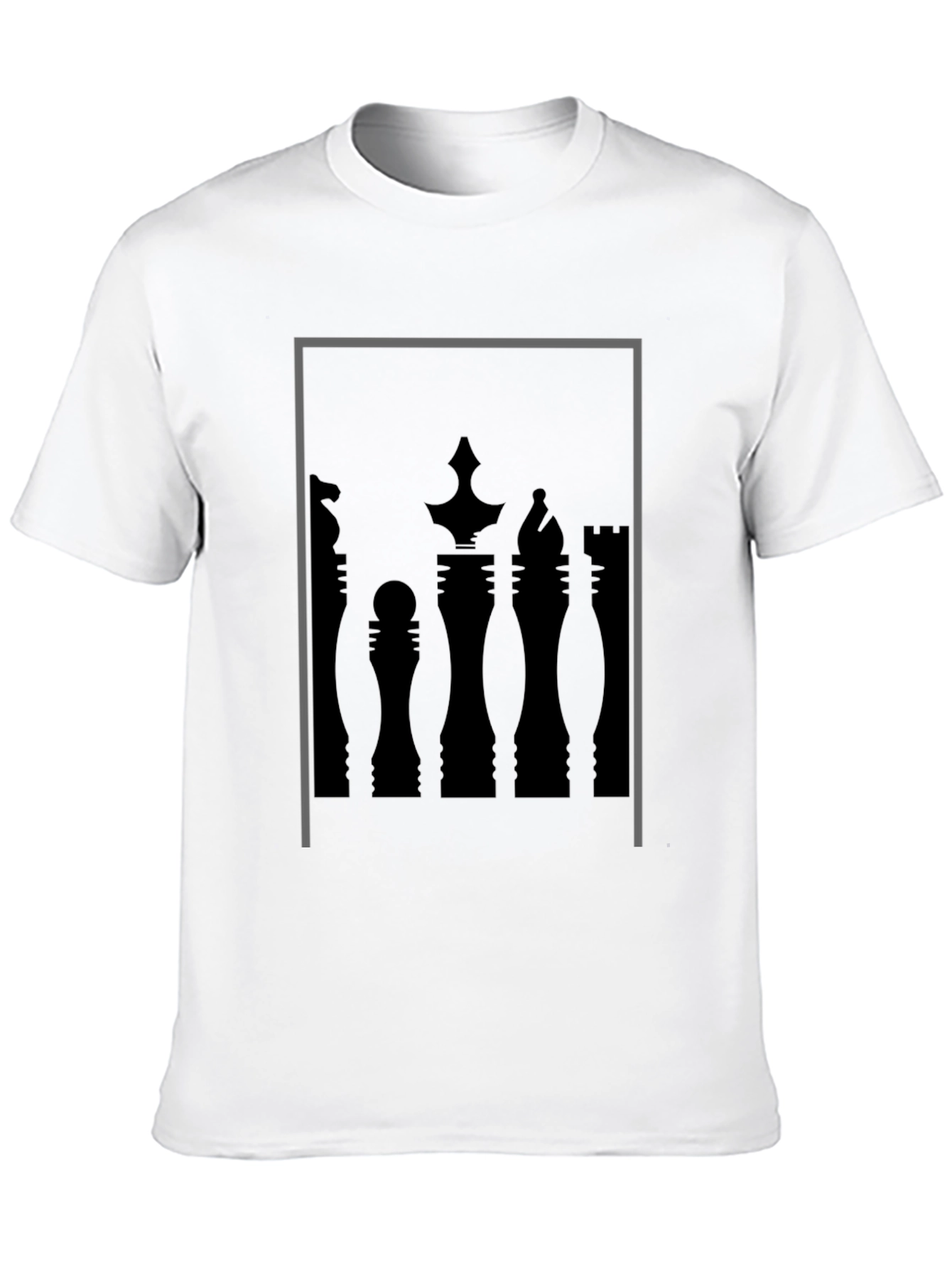Chess Piece Silhouette Graphic T-Shirt