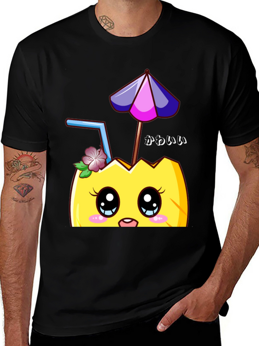 Kawaii Pineapple T-Shirt - Tropical Summer Vibes