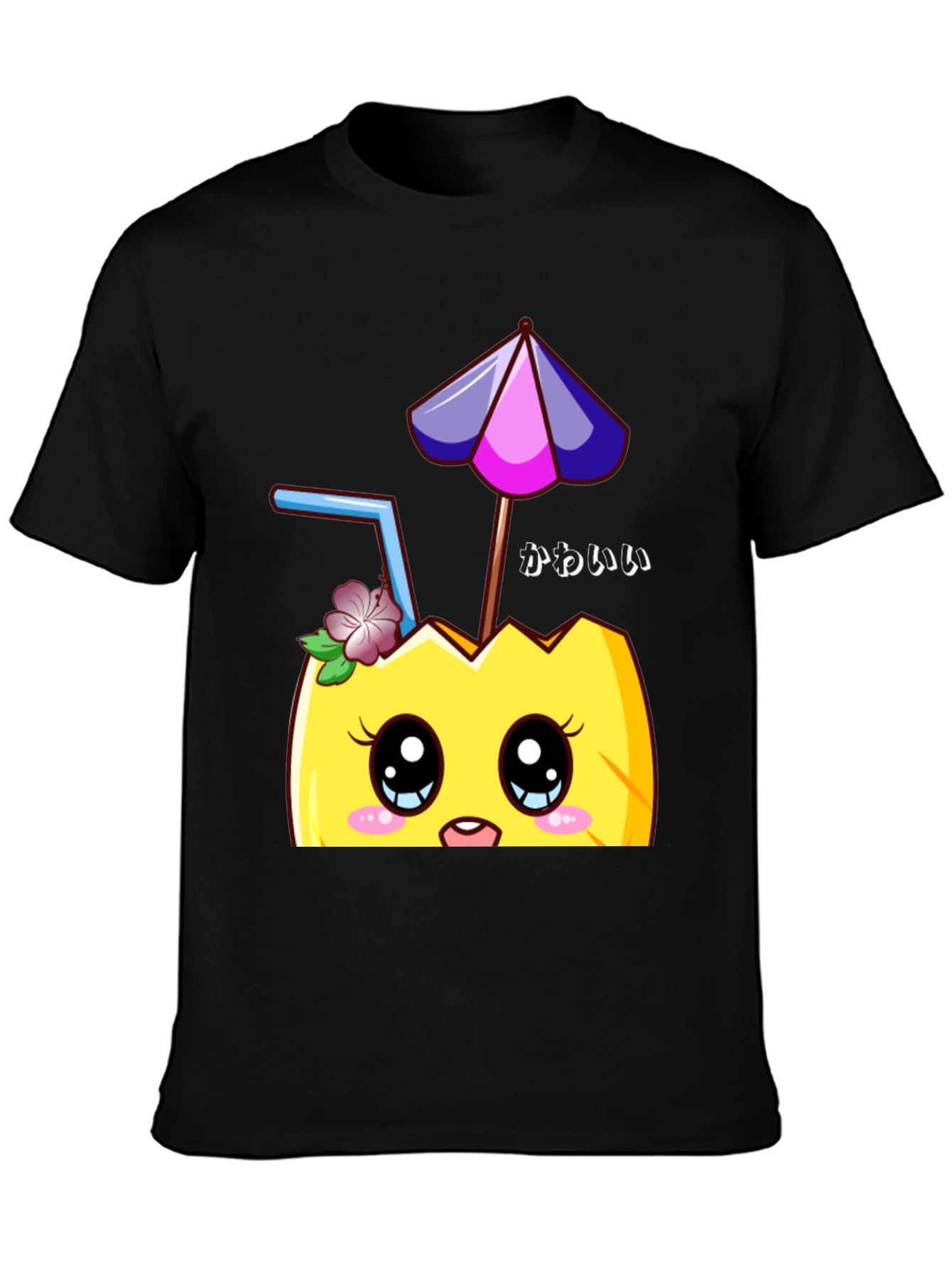 Kawaii Pineapple T-Shirt - Tropical Summer Vibes