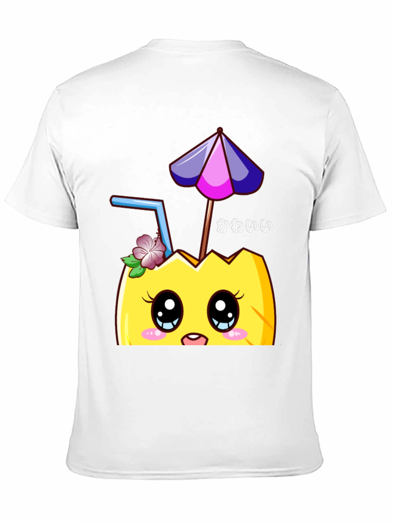 Kawaii Pineapple T-Shirt - Tropical Summer Vibes