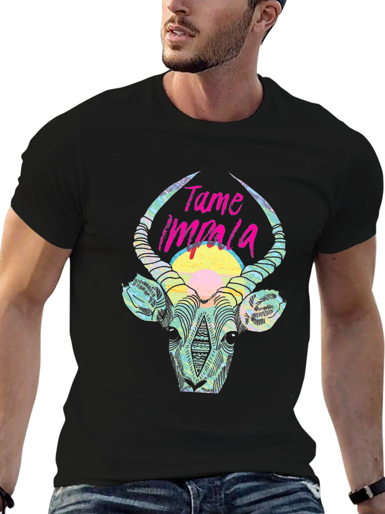 Tame Impala Graphic Tee - Artistic Animal Print
