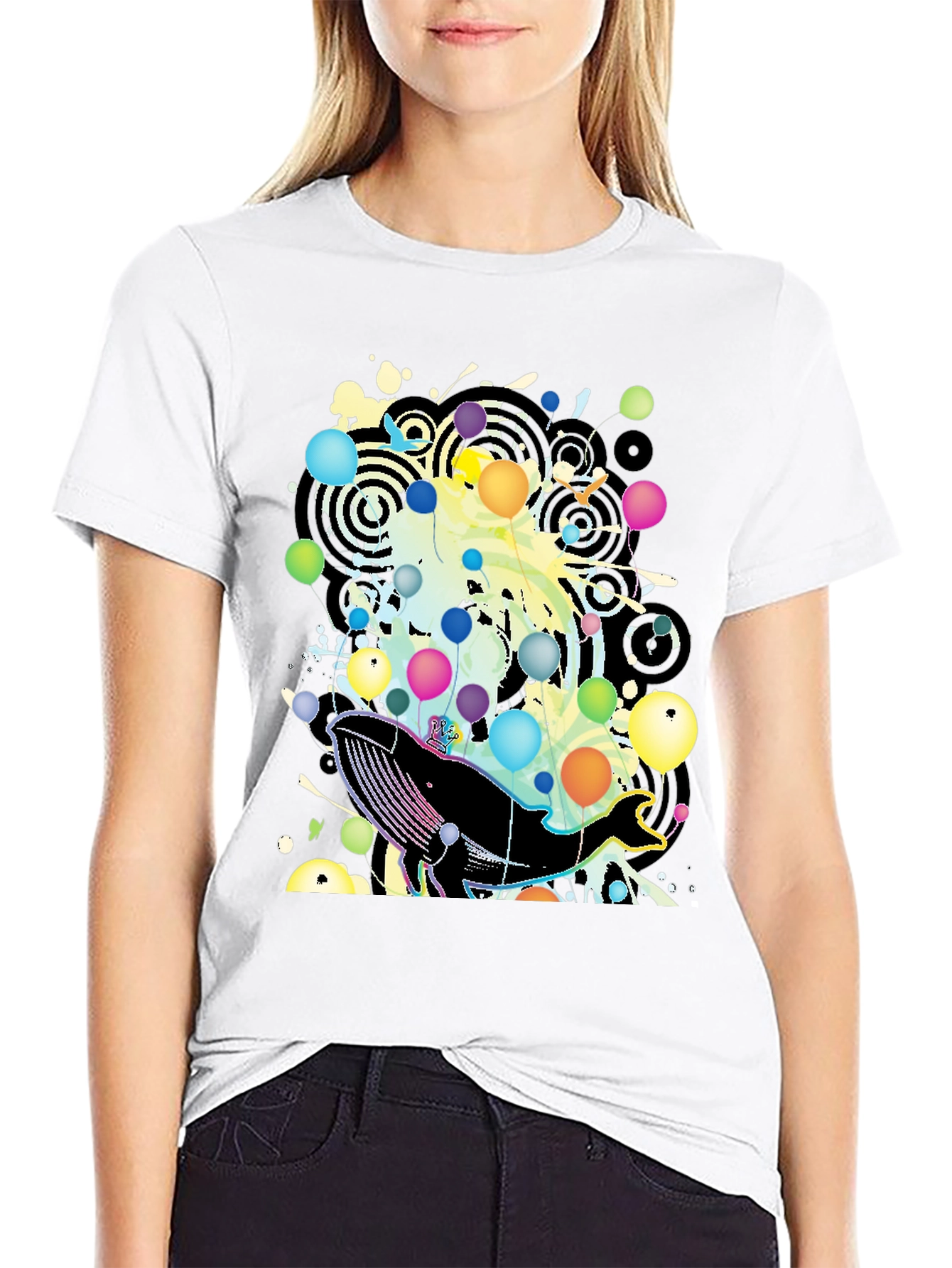 Whale Balloon Graphic Tee