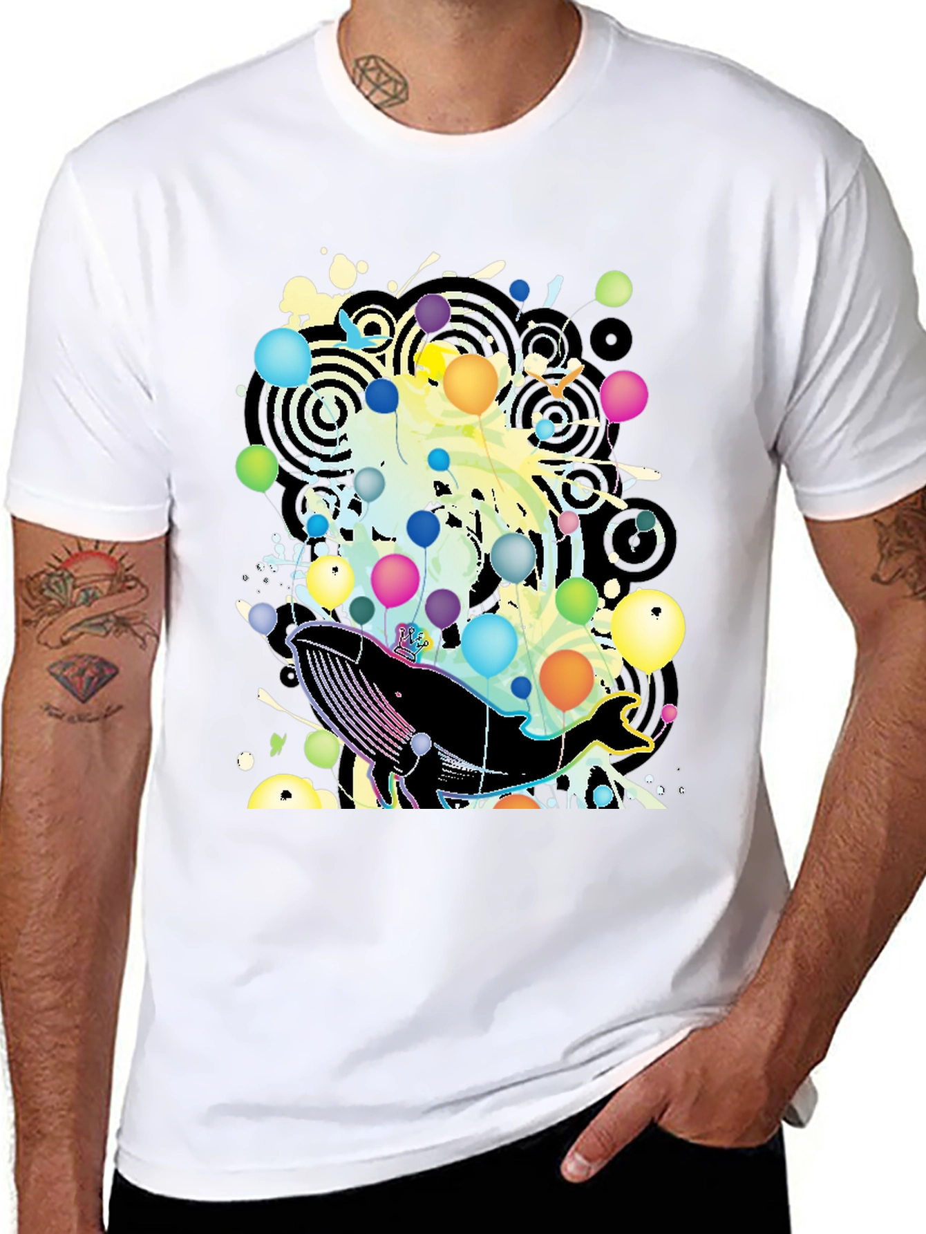 Whale Balloon Graphic Tee