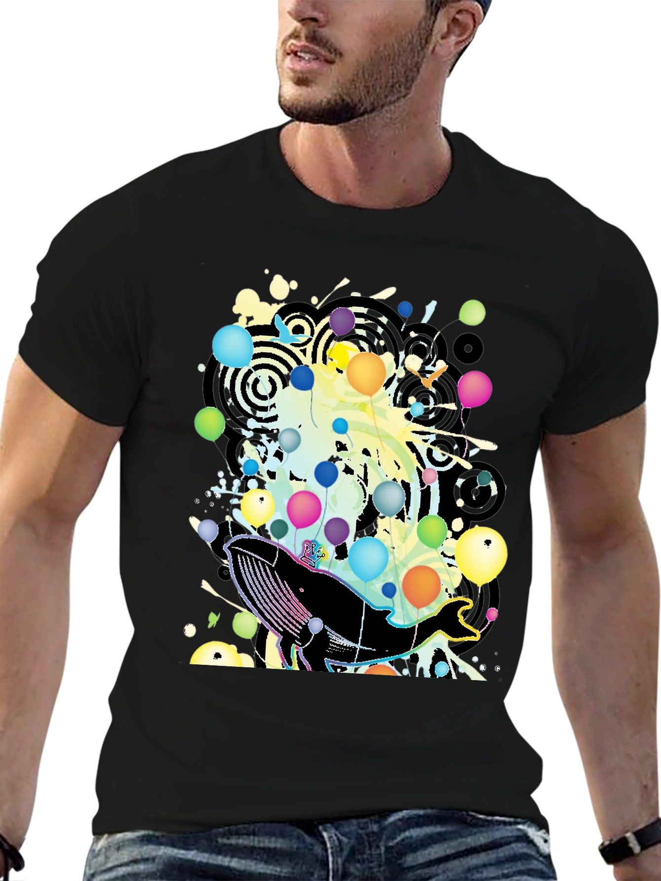 Whale Balloon Graphic Tee