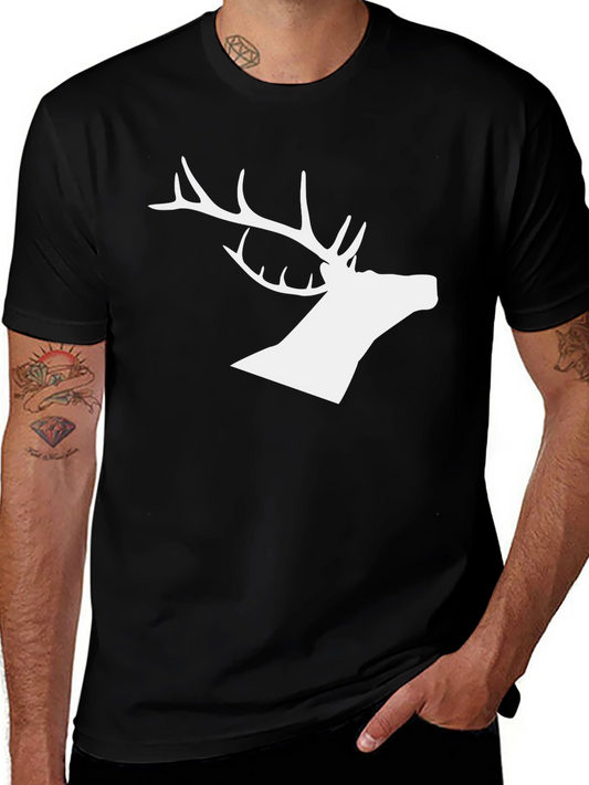 Black Deer Silhouette Graphic Tee