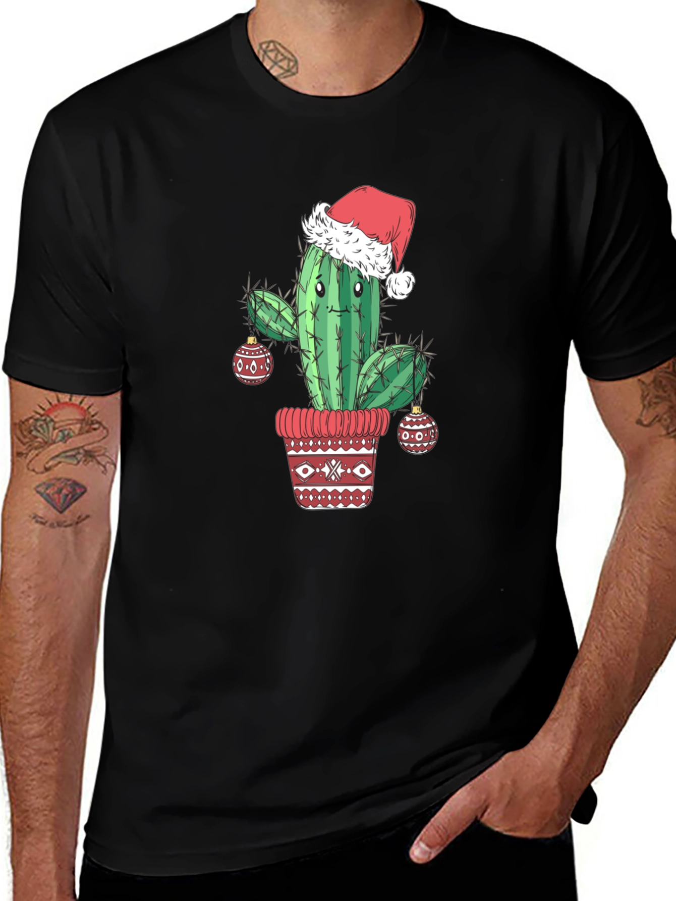 Festive Cactus Christmas T-Shirt
