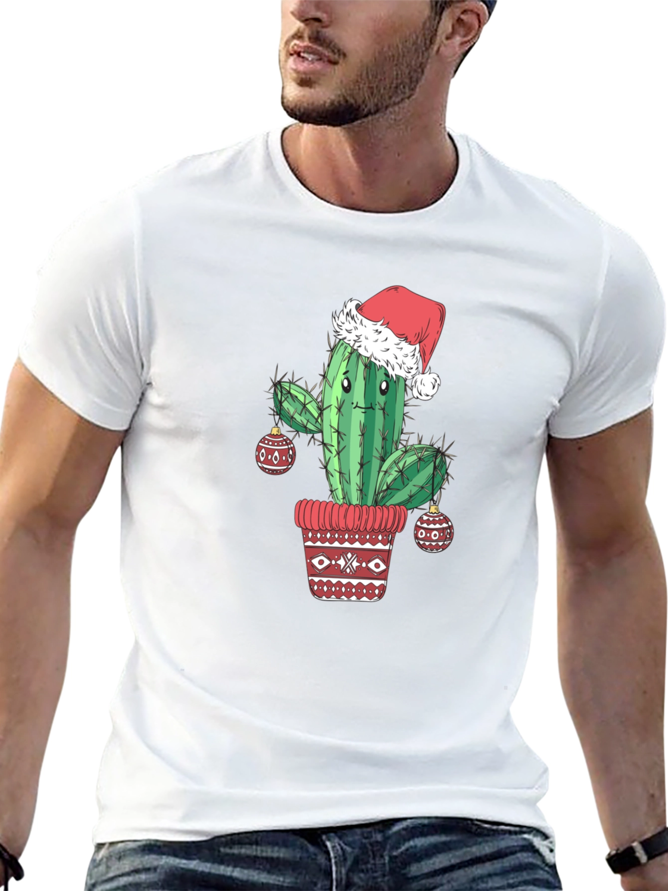 Festive Cactus Christmas T-Shirt