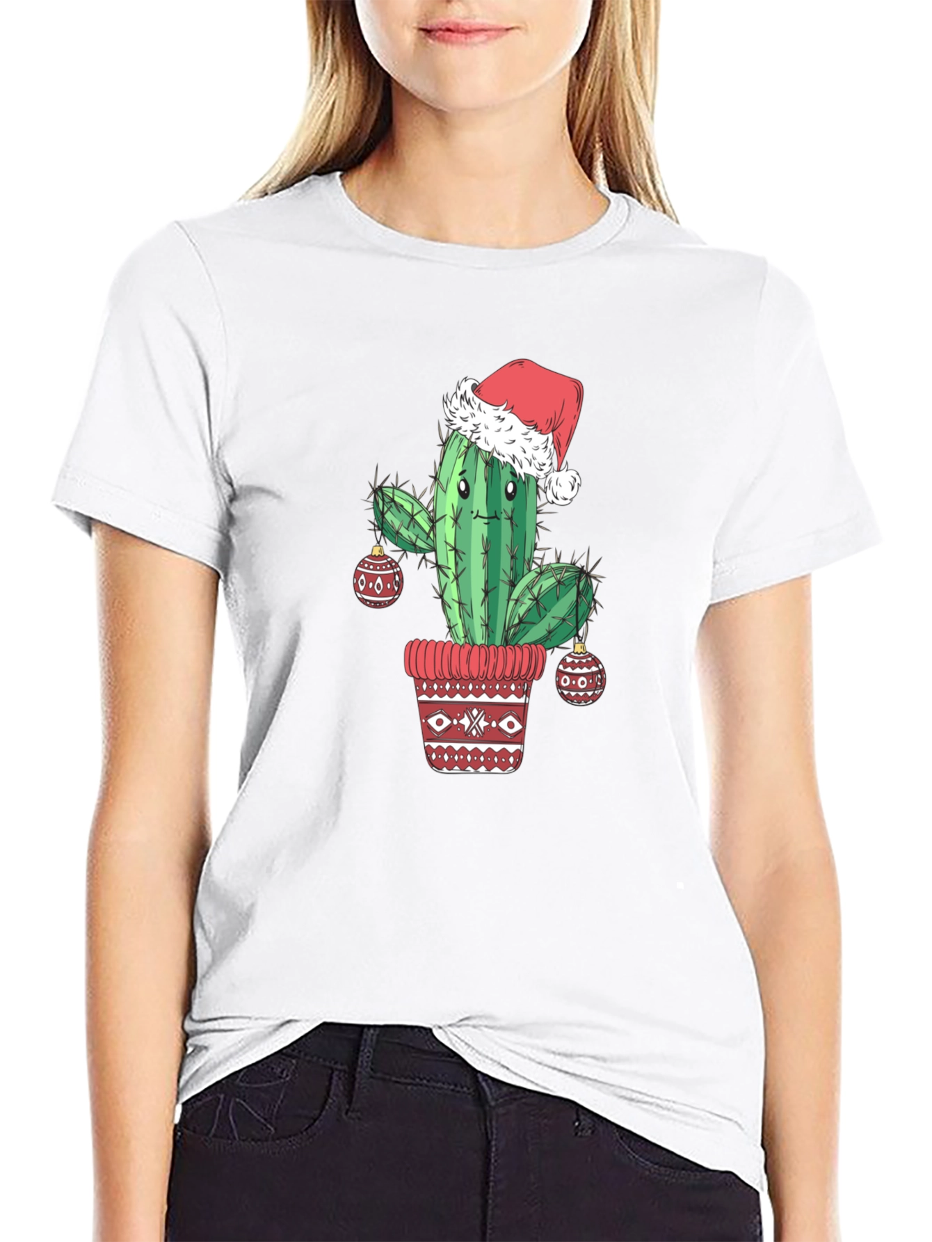 Festive Cactus Christmas T-Shirt