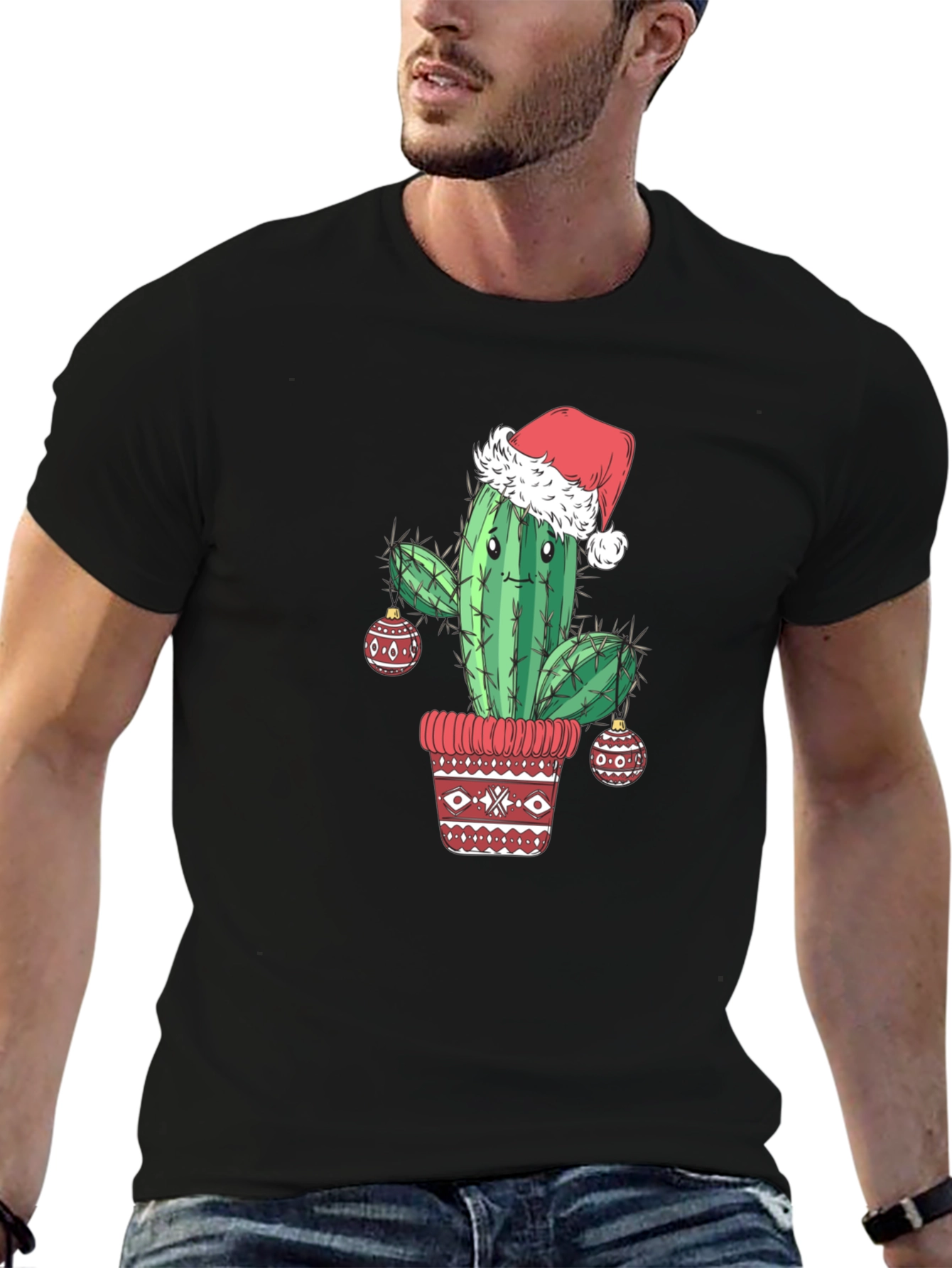 Festive Cactus Christmas T-Shirt