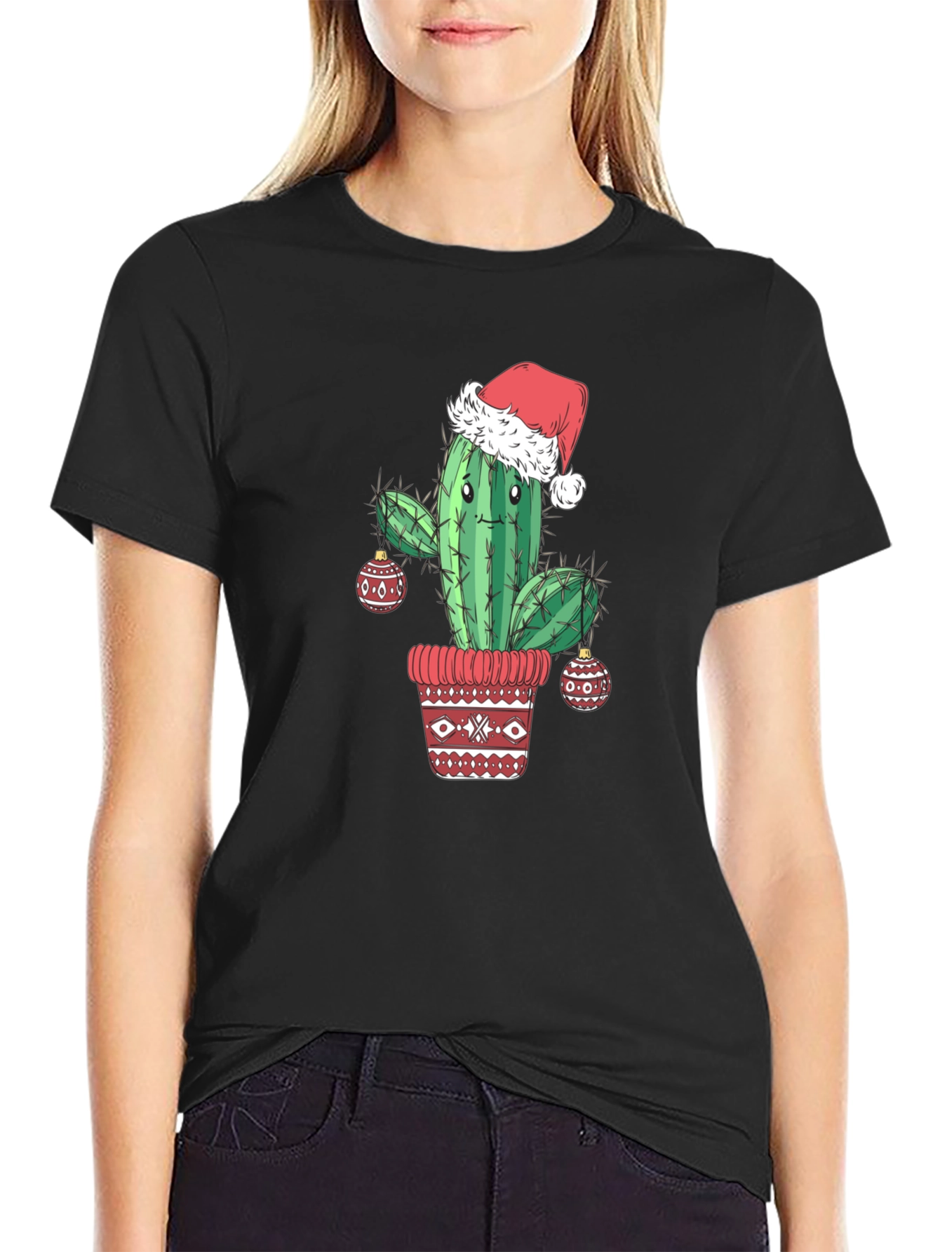 Festive Cactus Christmas T-Shirt