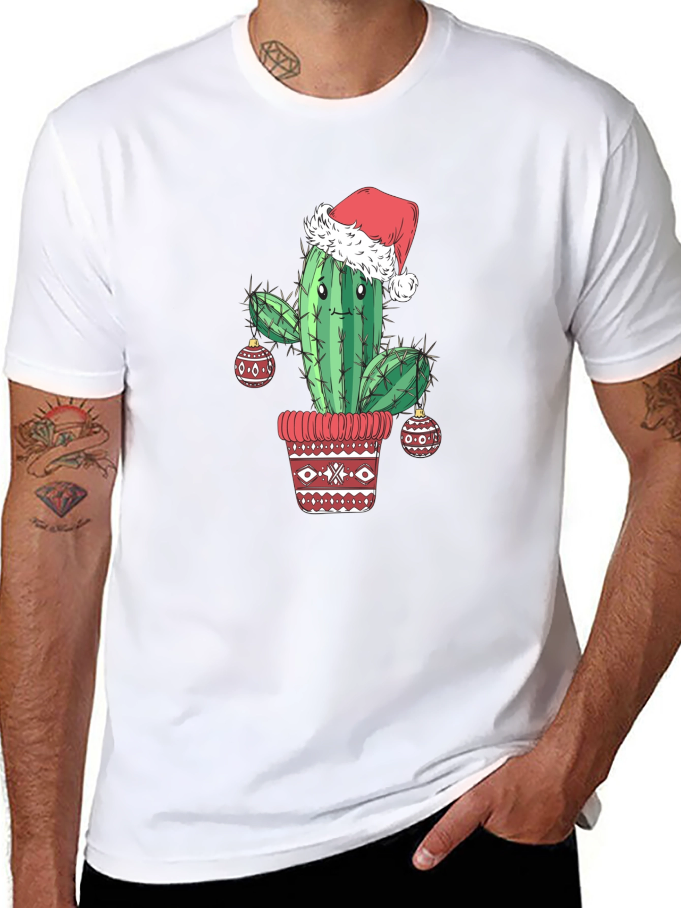 Festive Cactus Christmas T-Shirt