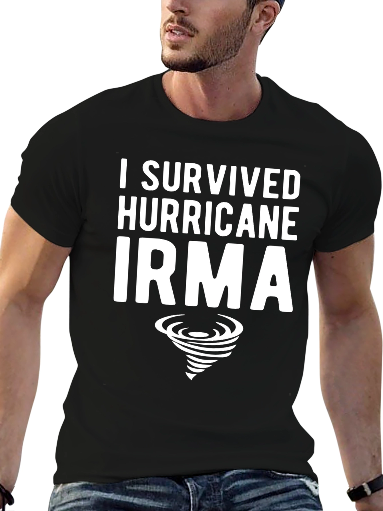 I Survived Hurricane Irma Black Tee