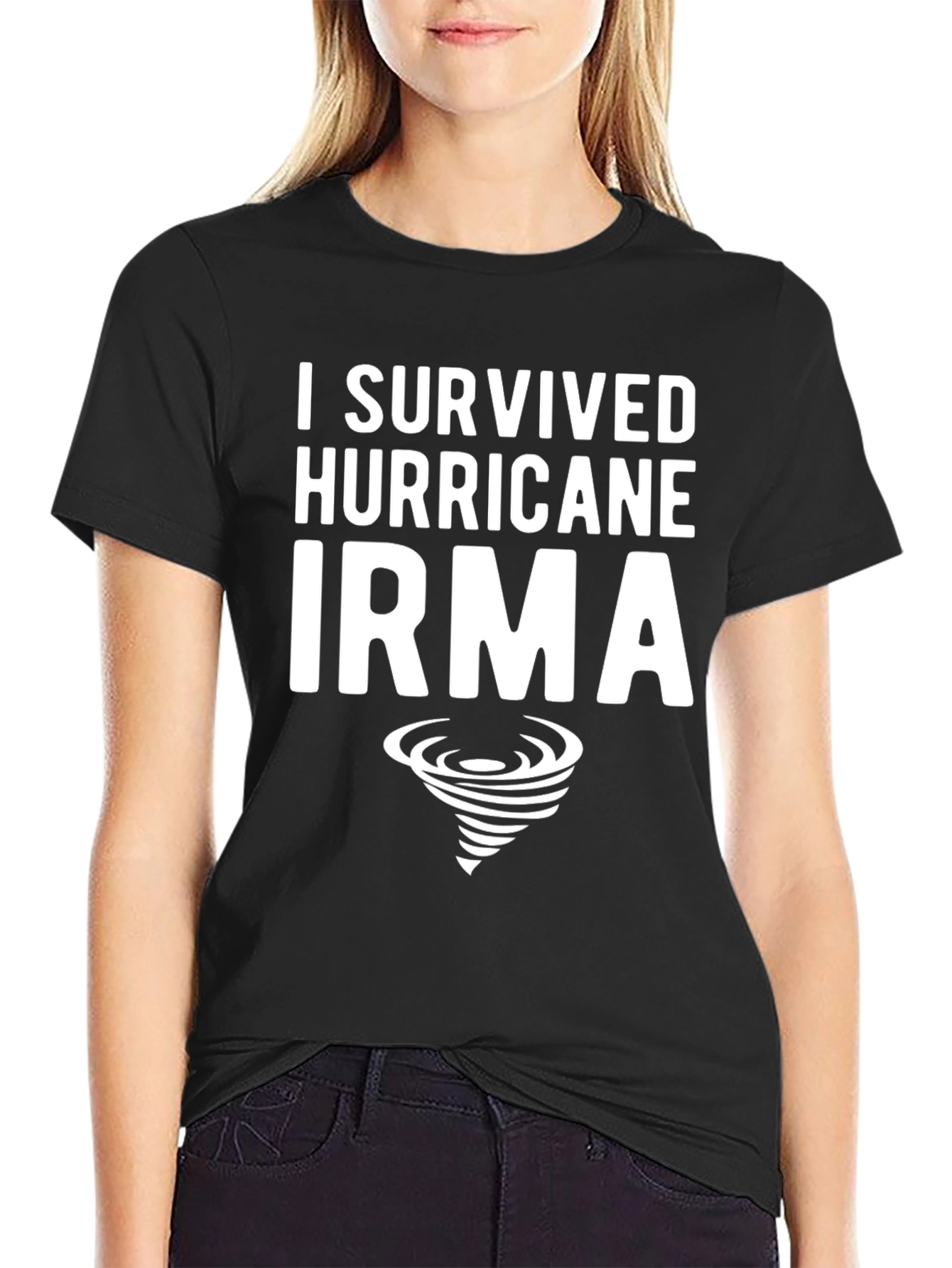 I Survived Hurricane Irma Black Tee