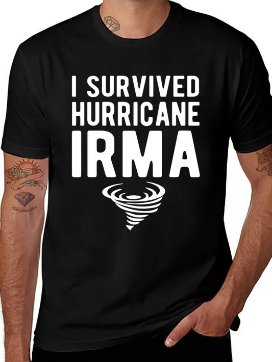 I Survived Hurricane Irma Black Tee