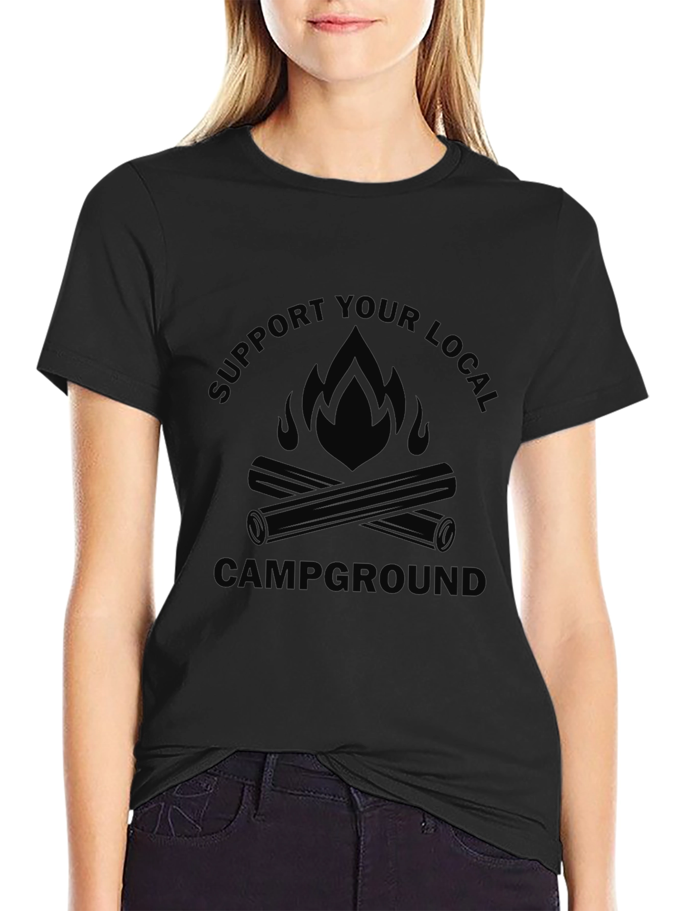 Support Your Local Campground Graphic Tee