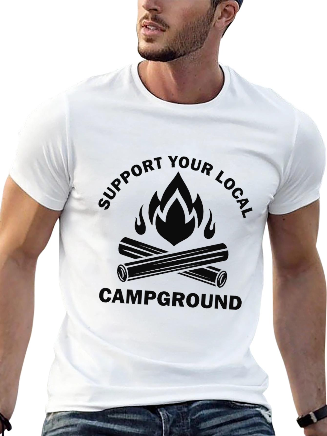 Support Your Local Campground Graphic Tee