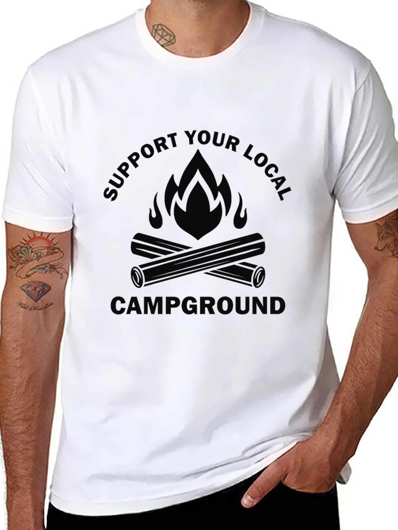 Support Your Local Campground Graphic Tee