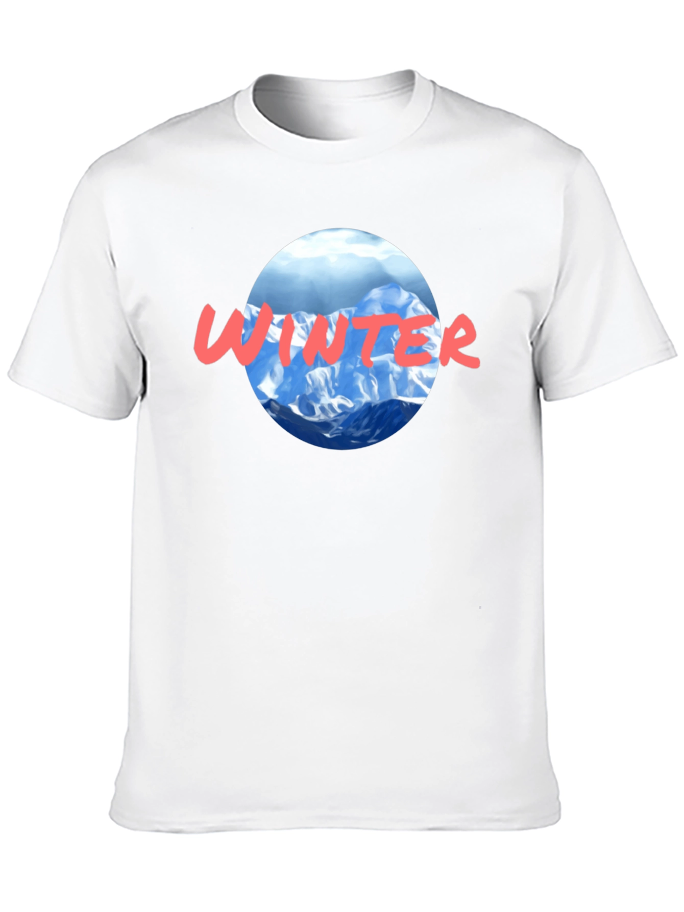 Winter Graphic T-Shirt - Mountain Scene