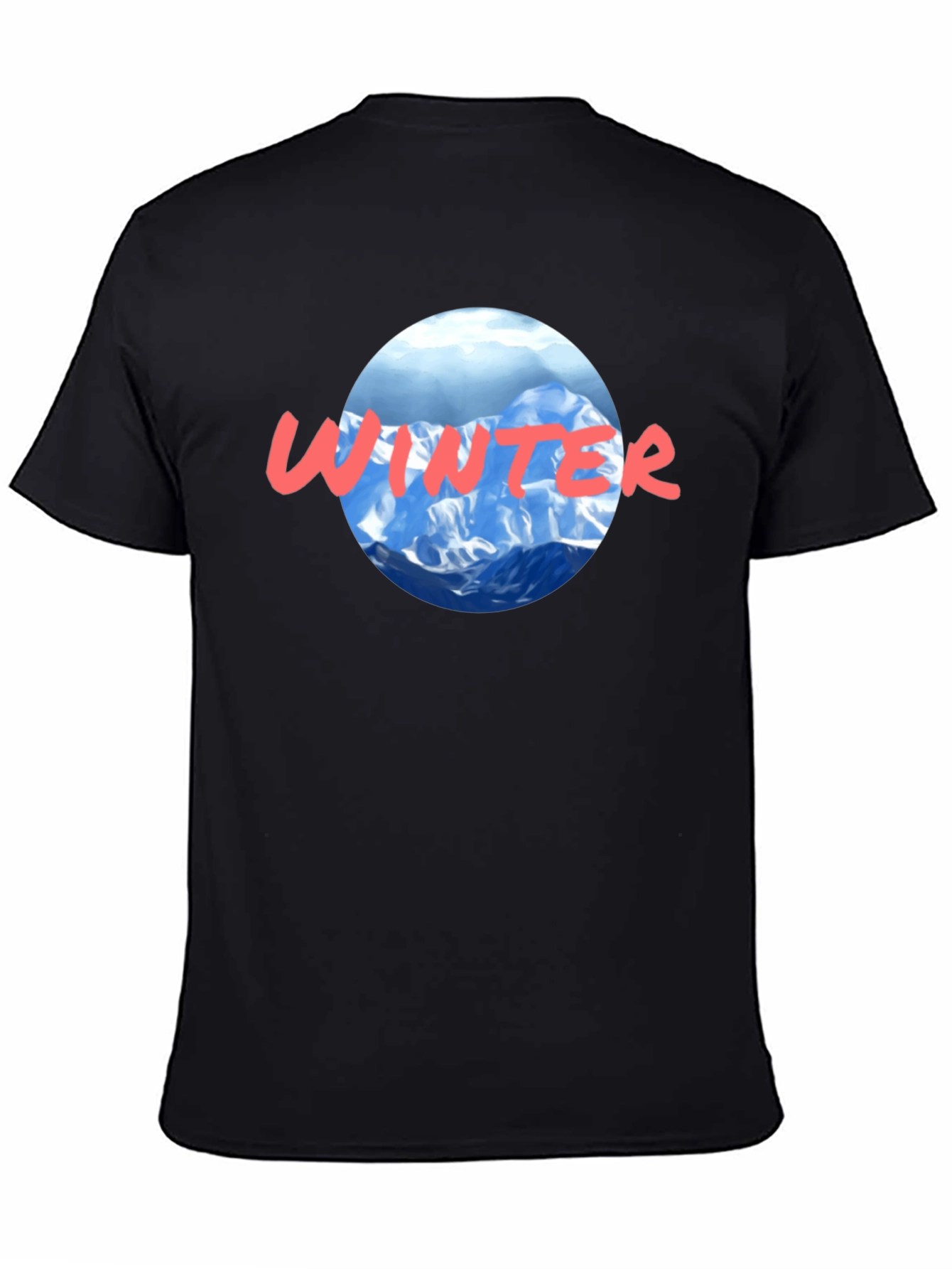 Winter Graphic T-Shirt - Mountain Scene
