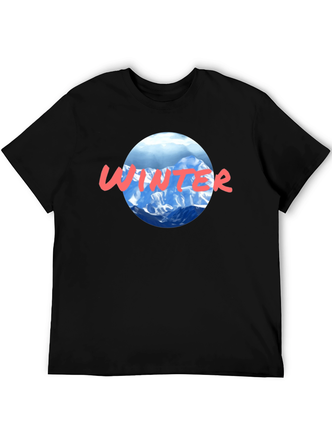 Winter Graphic T-Shirt - Mountain Scene