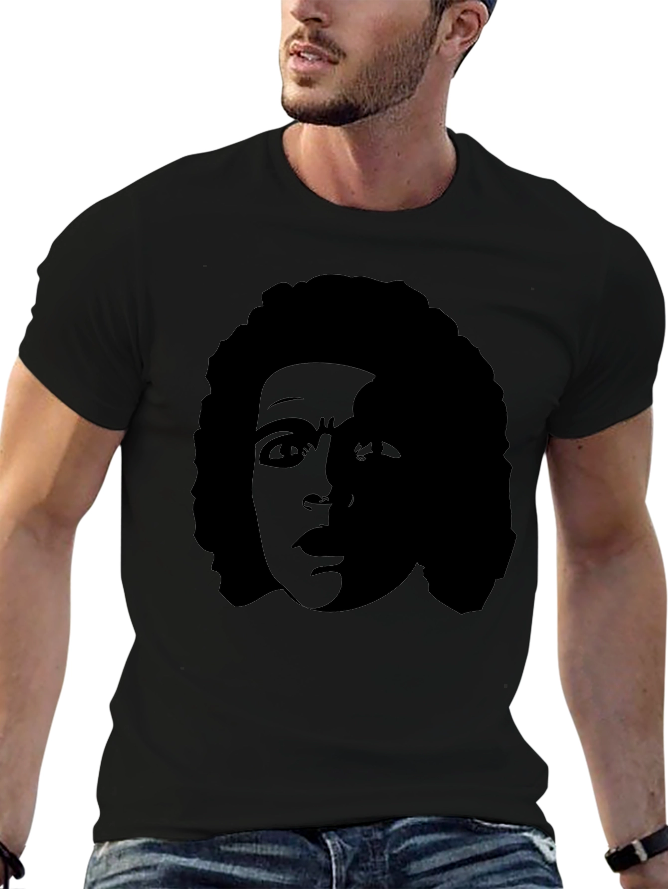 Retro Silhouette Tee - Classic Black Shirt
