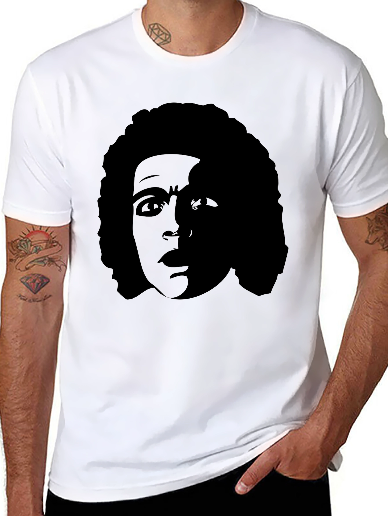Retro Silhouette Tee - Classic Black Shirt