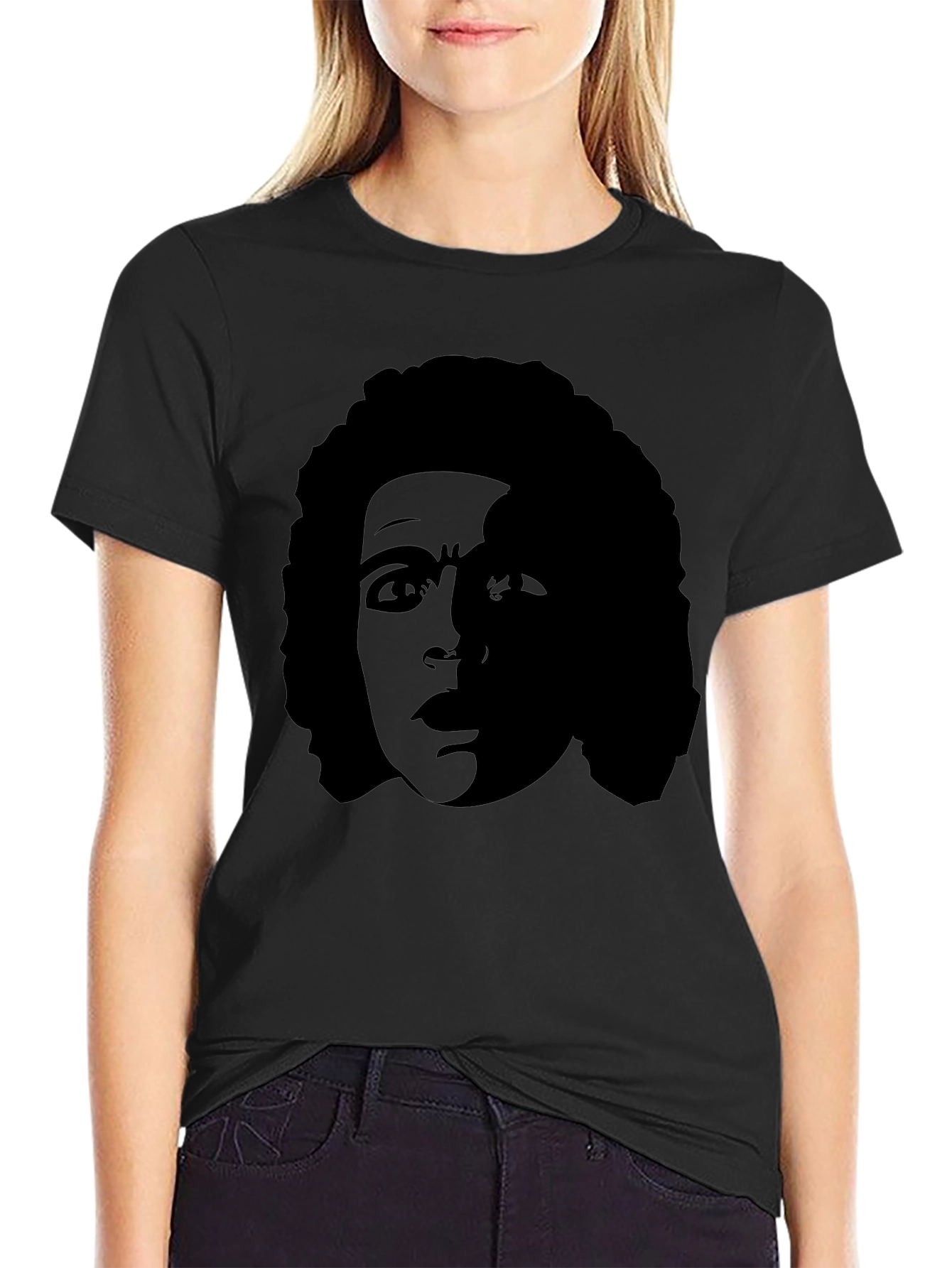 Retro Silhouette Tee - Classic Black Shirt