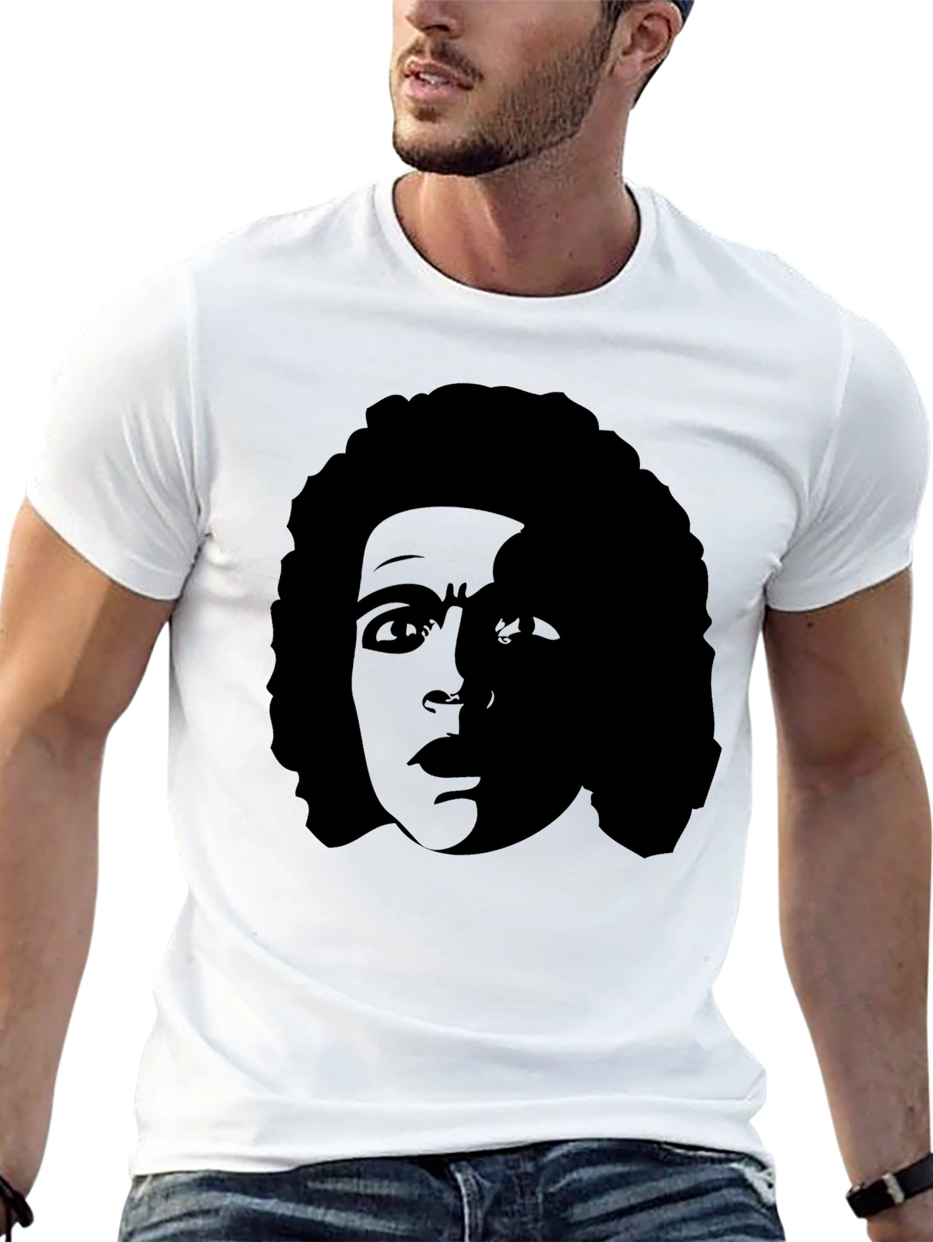 Retro Silhouette Tee - Classic Black Shirt
