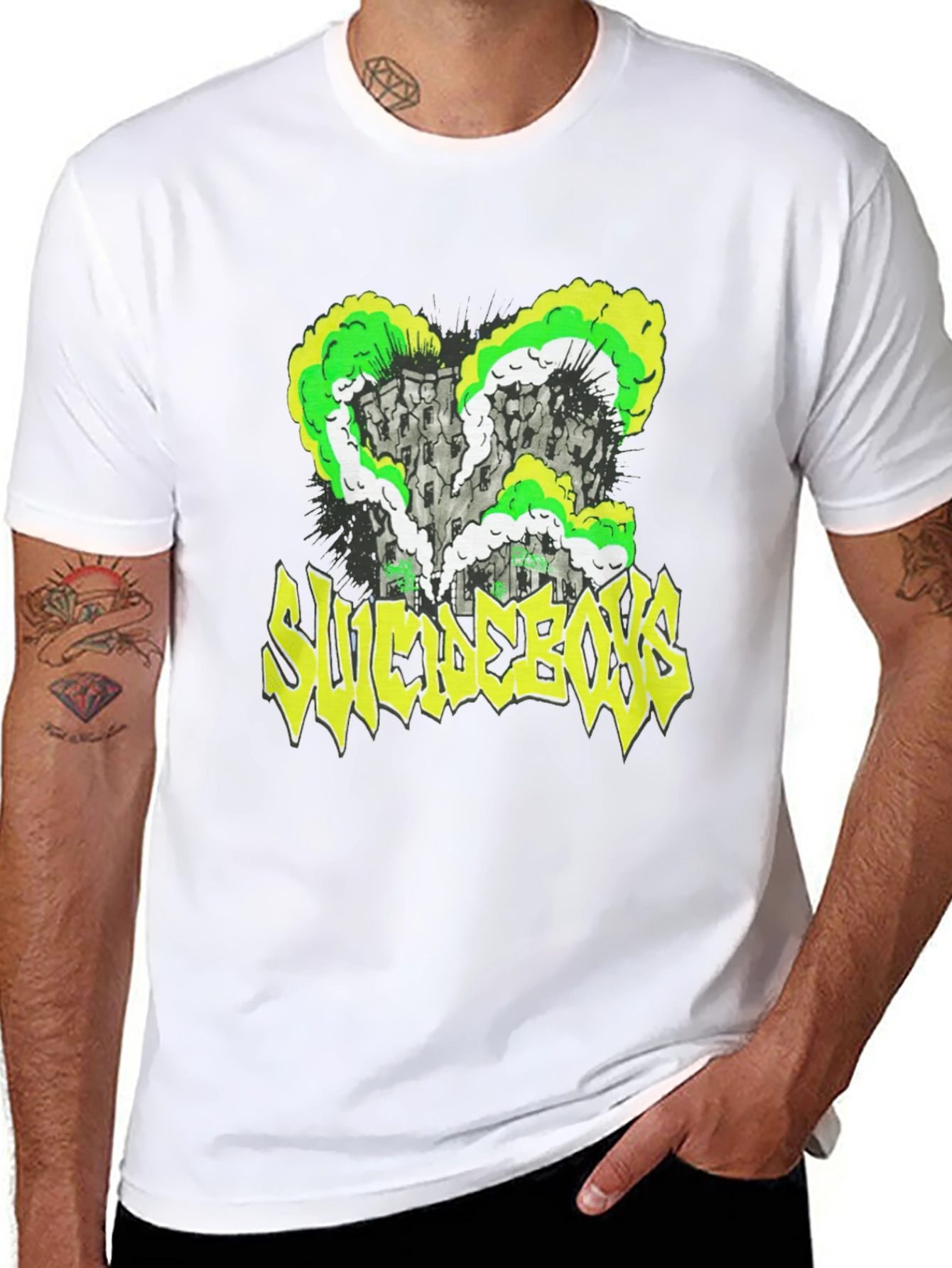Suicideboys Graphic Print T-Shirt Black Cotton Tee
