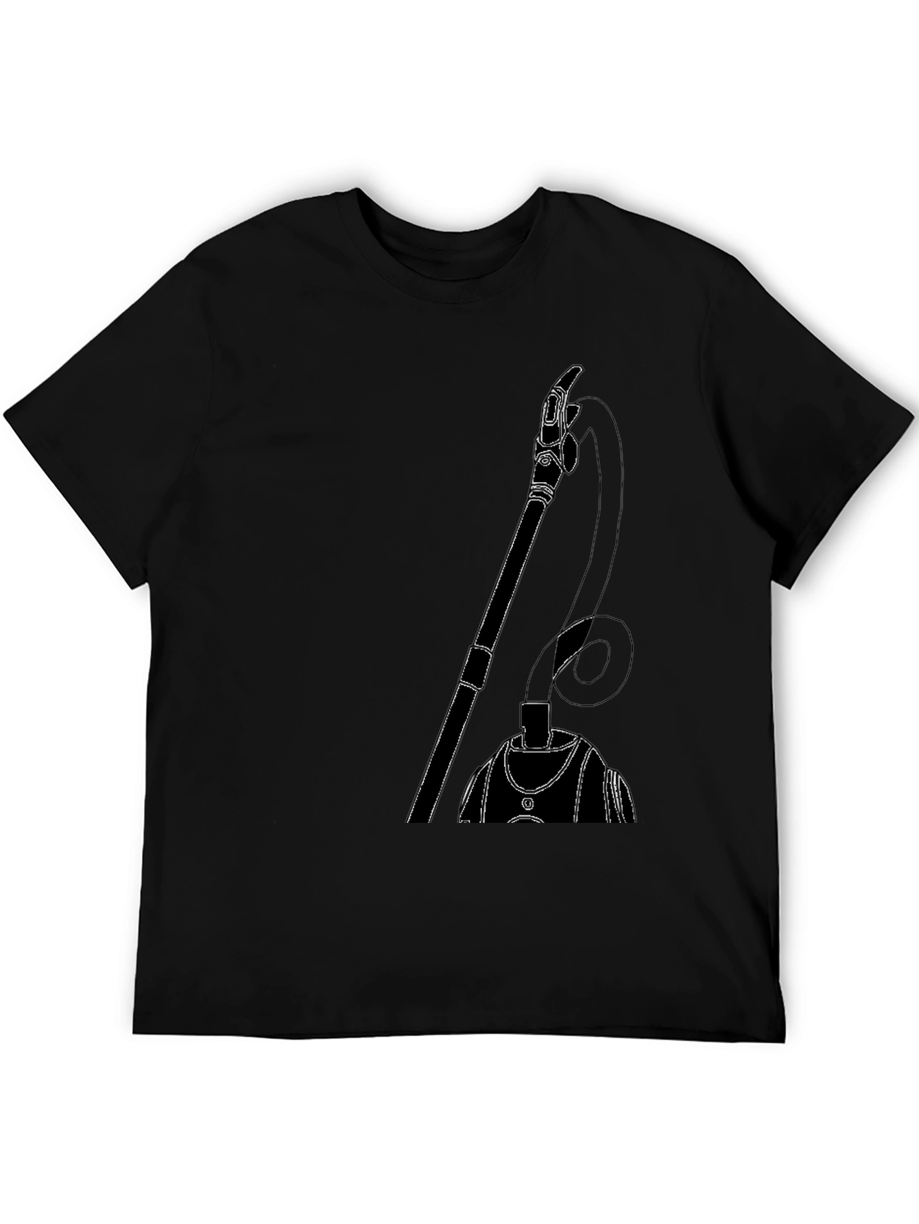Abstract Vacuum Graphic Black T-Shirt