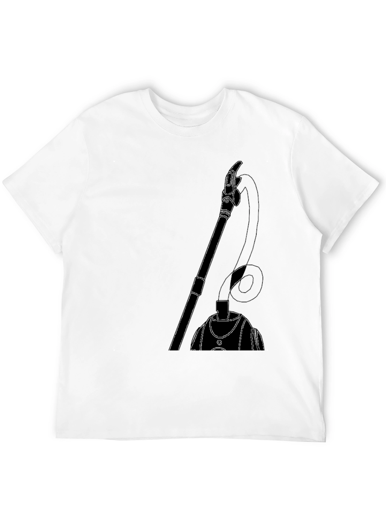 Abstract Vacuum Graphic Black T-Shirt
