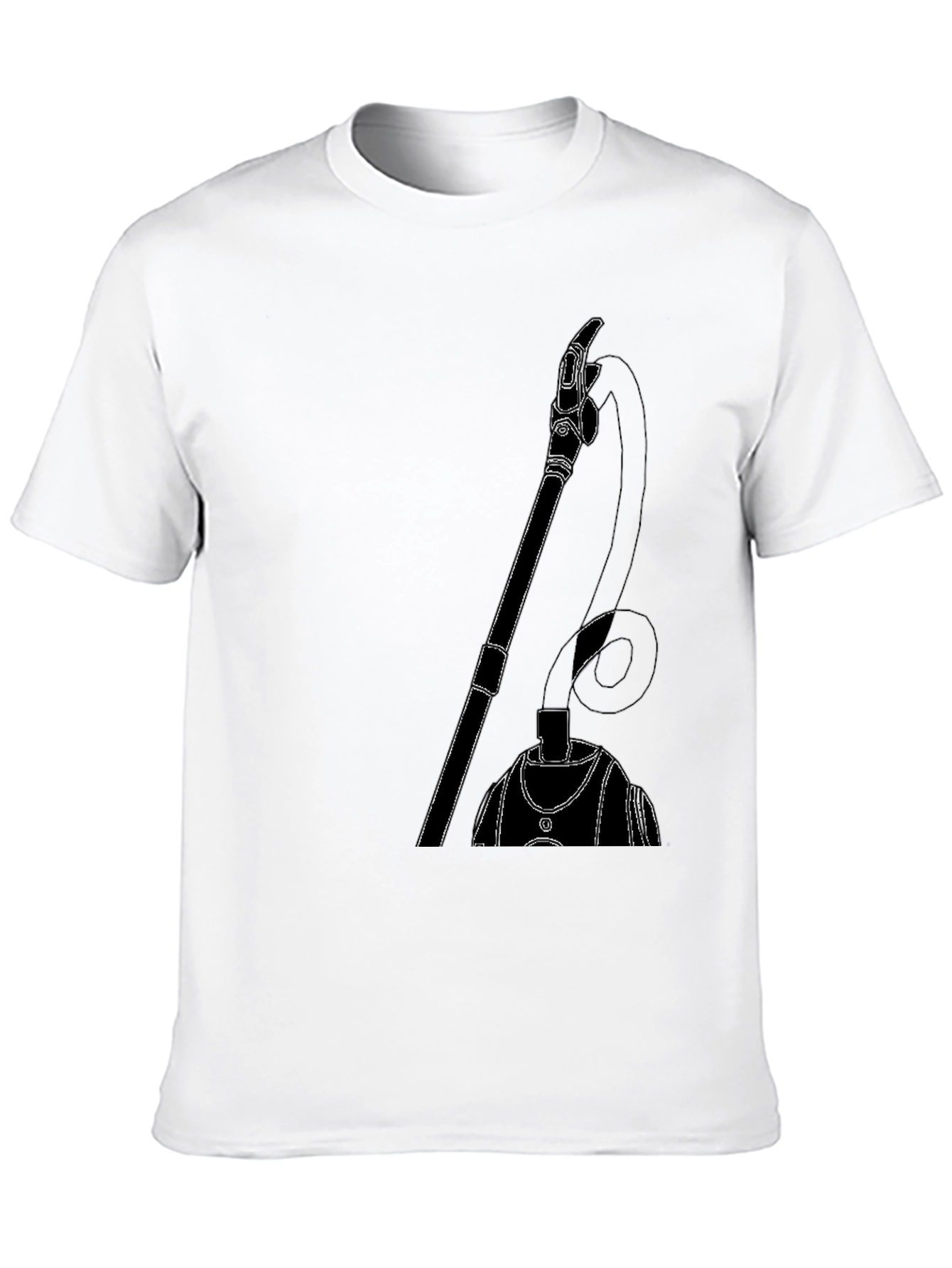Abstract Vacuum Graphic Black T-Shirt