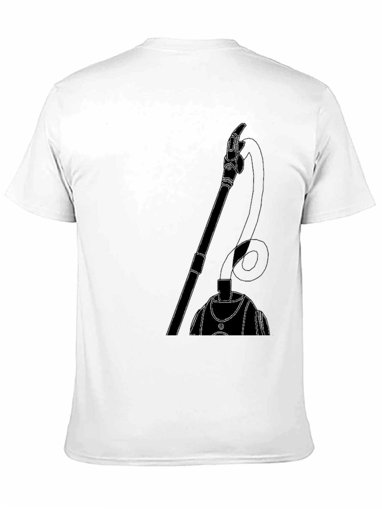 Abstract Vacuum Graphic Black T-Shirt