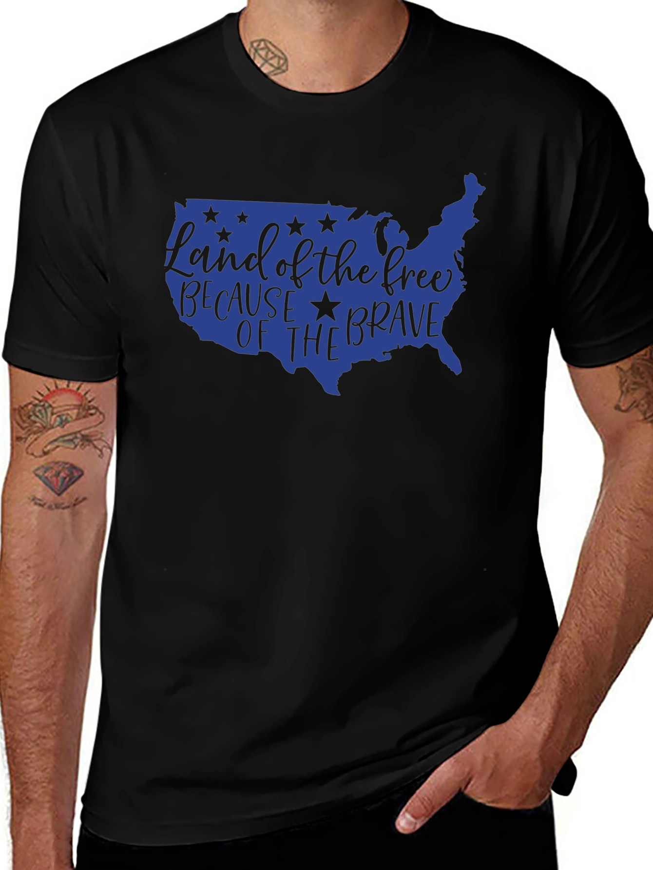 USA Land of the Free Graphic Tee